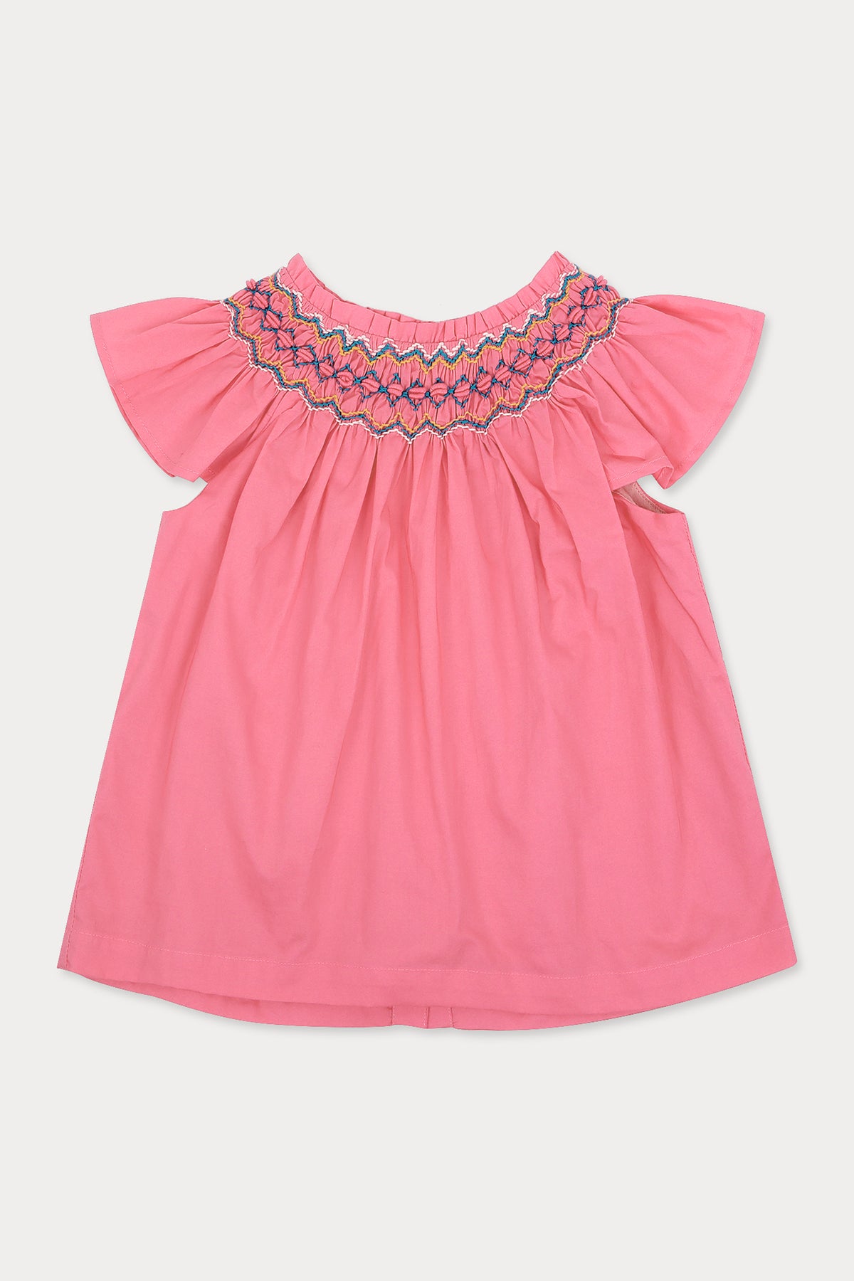 Jen Handsmocked Set - Pink Cotton