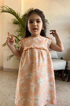 Florence Jacquard Dress - Tangerine