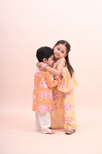 Anant Kurta Set - Orange Phool Angan