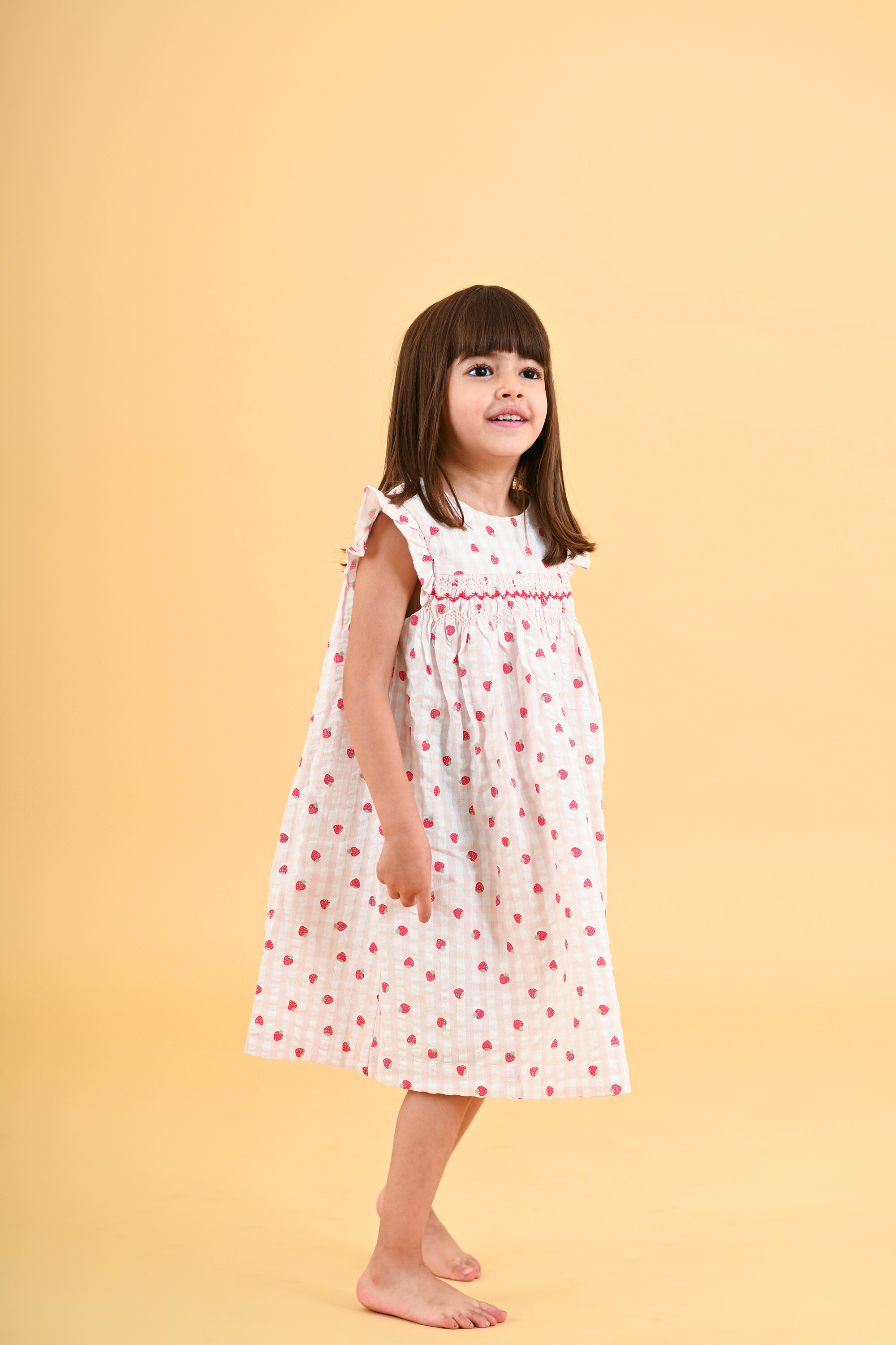Sienna Strawberry Handsmocked Dress