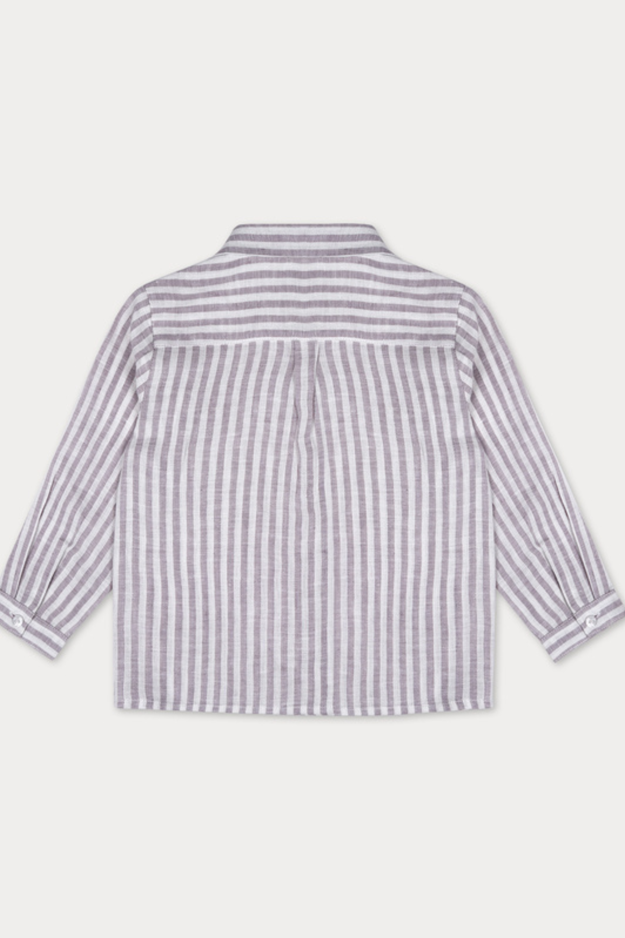 Nico Linen Shirt- Purple Stripe Linen