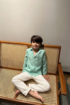 Andre Linen Shirt- Aquamarine