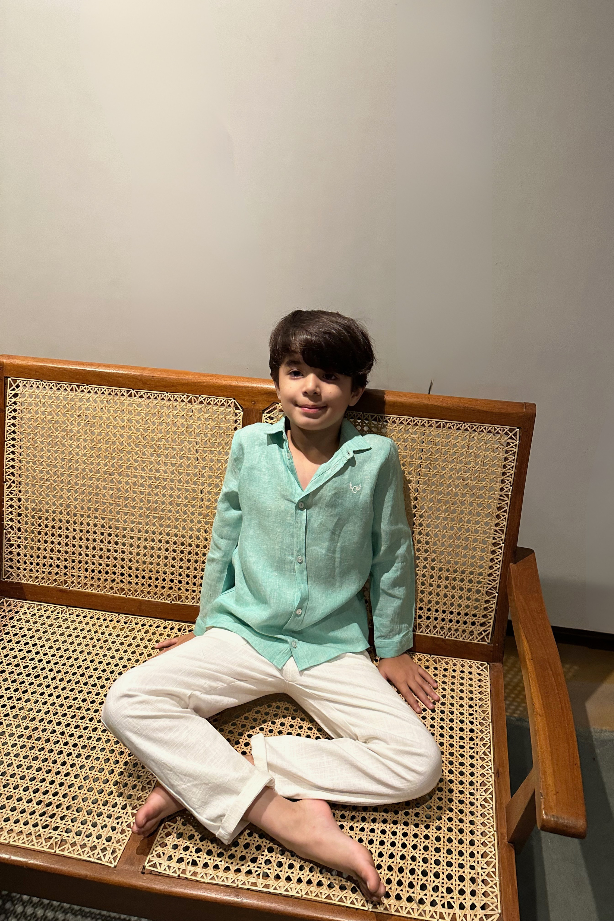 Andre Linen Shirt- Aquamarine