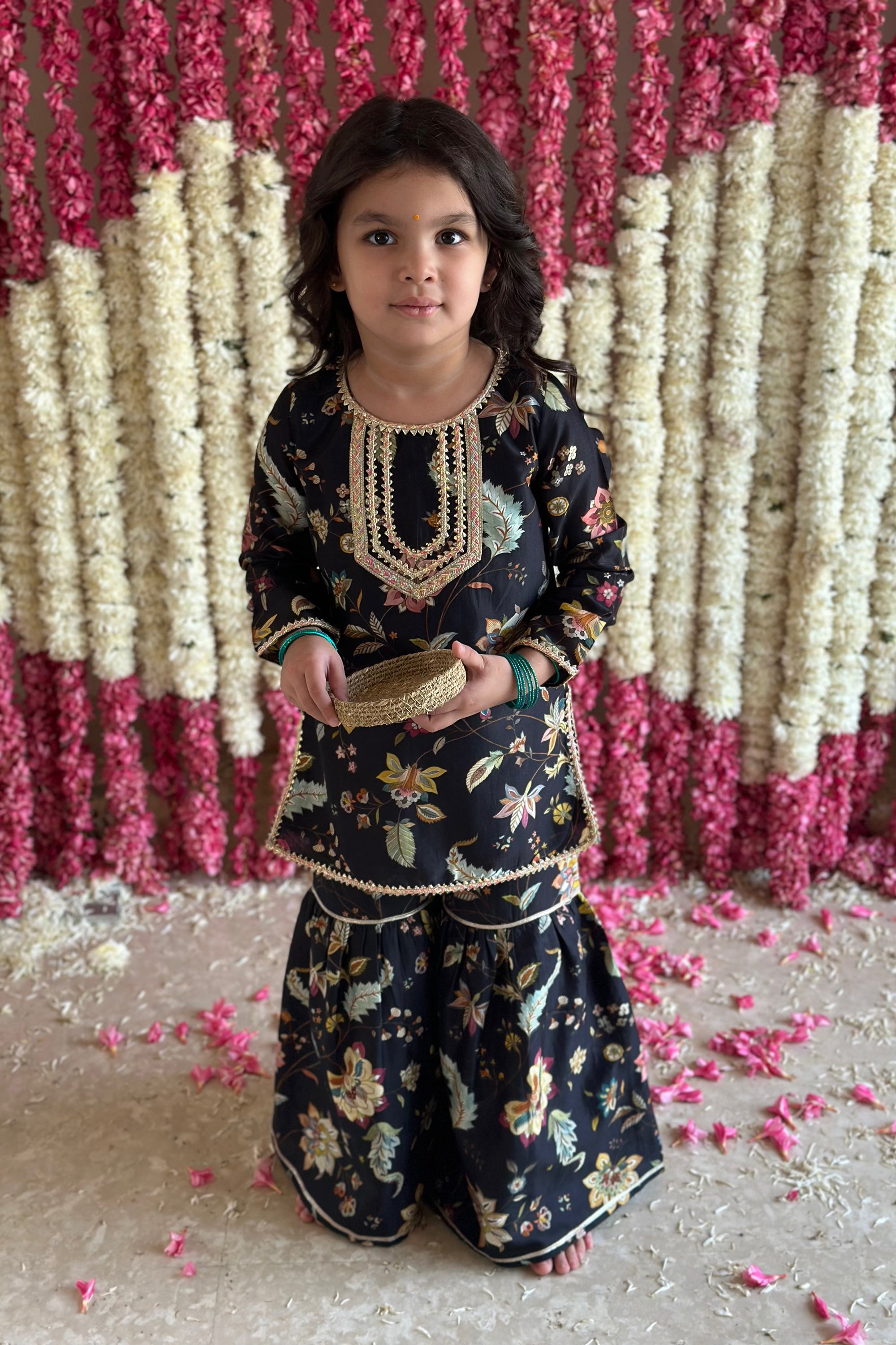 Tara Gharara Set - Eclipse Lotus Cascade