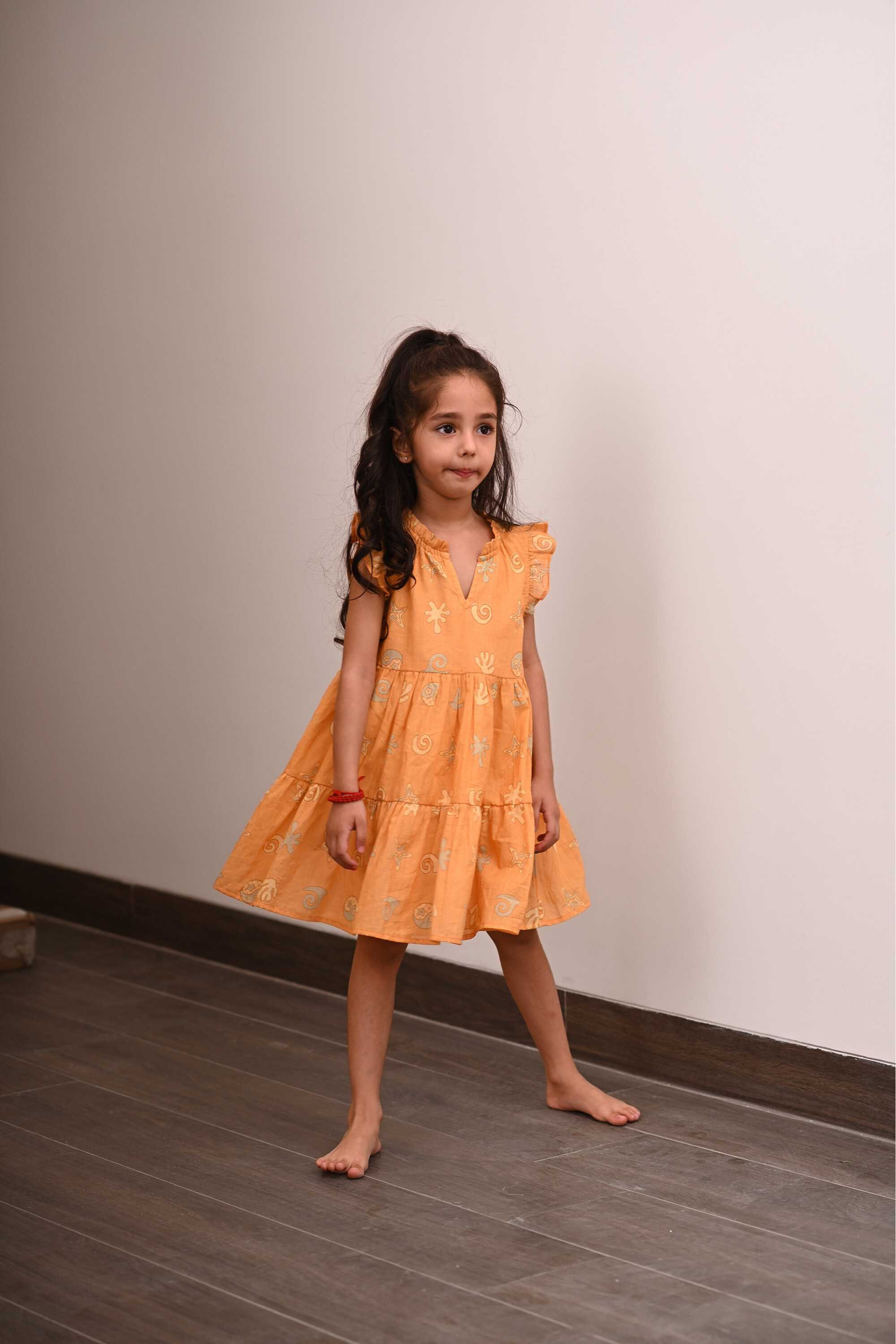 Sabrina Dress - Tangerine Yin Yang