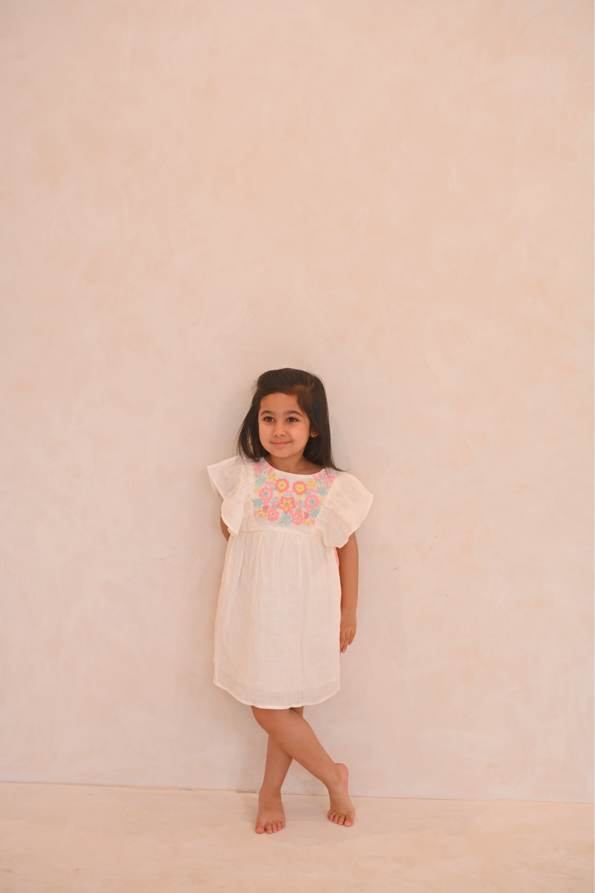 Nora Dress - Embroidered Linen