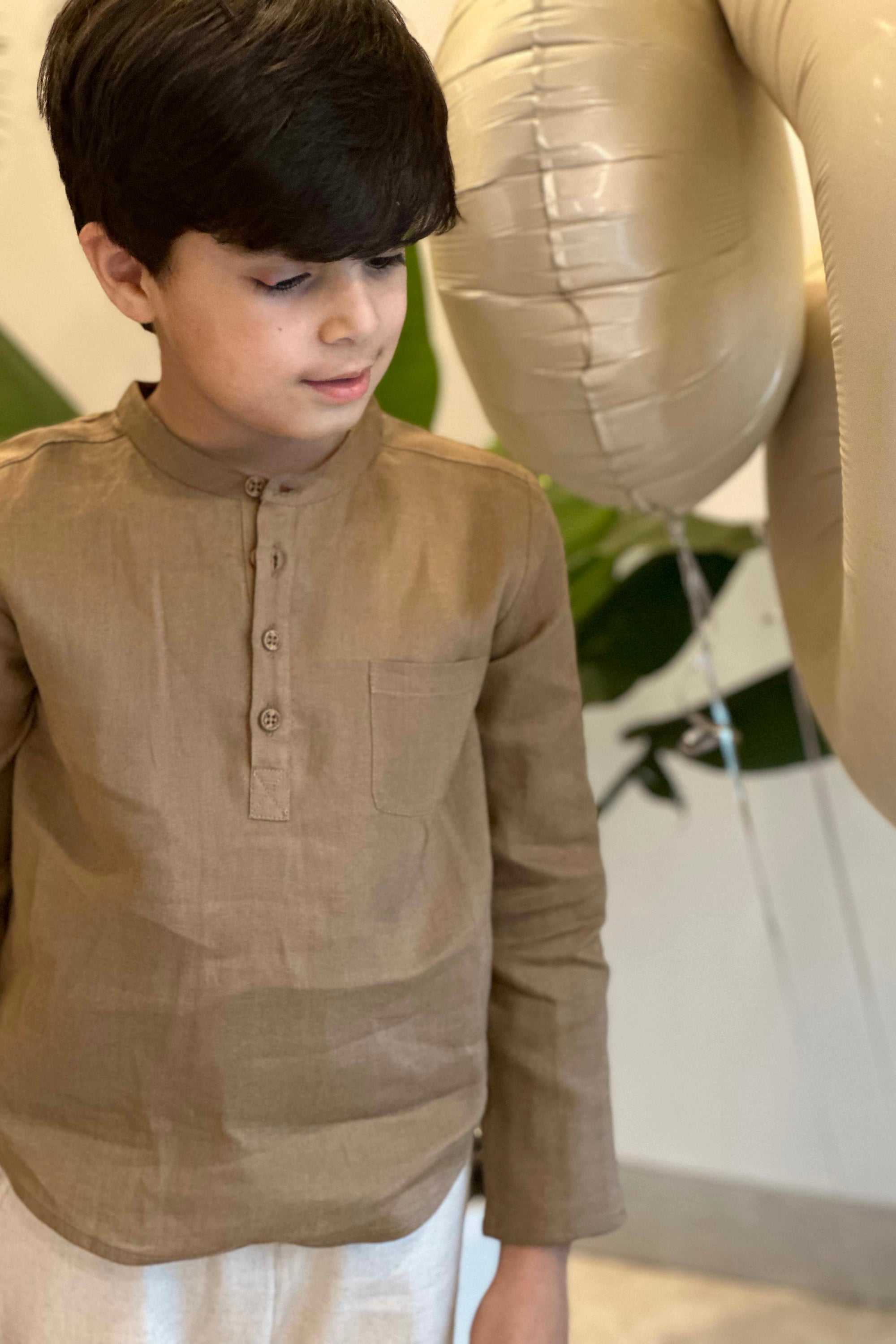 Como Linen Shirt- Coffee
