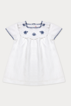 Lyla Linen Dress-Cloud White