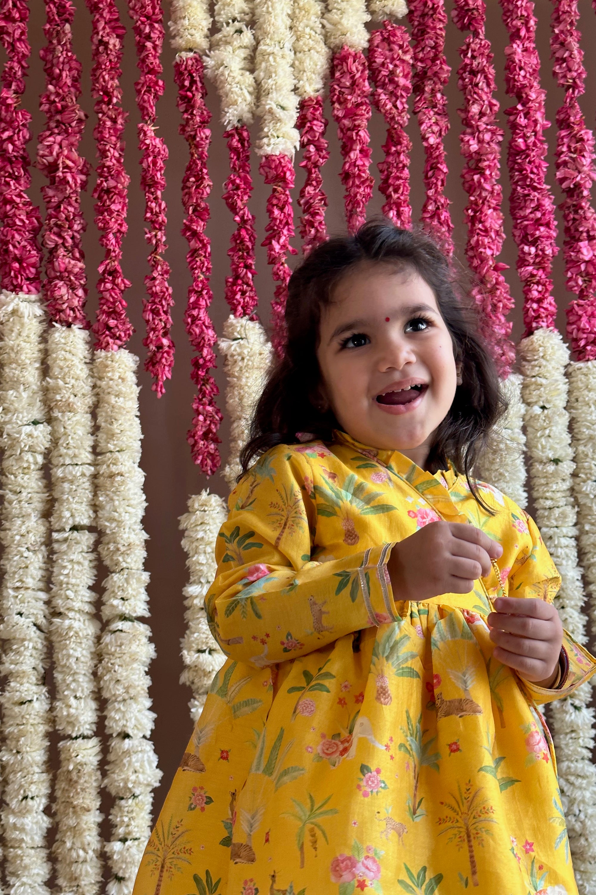 Veda Angrakha Set - Sunrise Yellow Sher Bagh