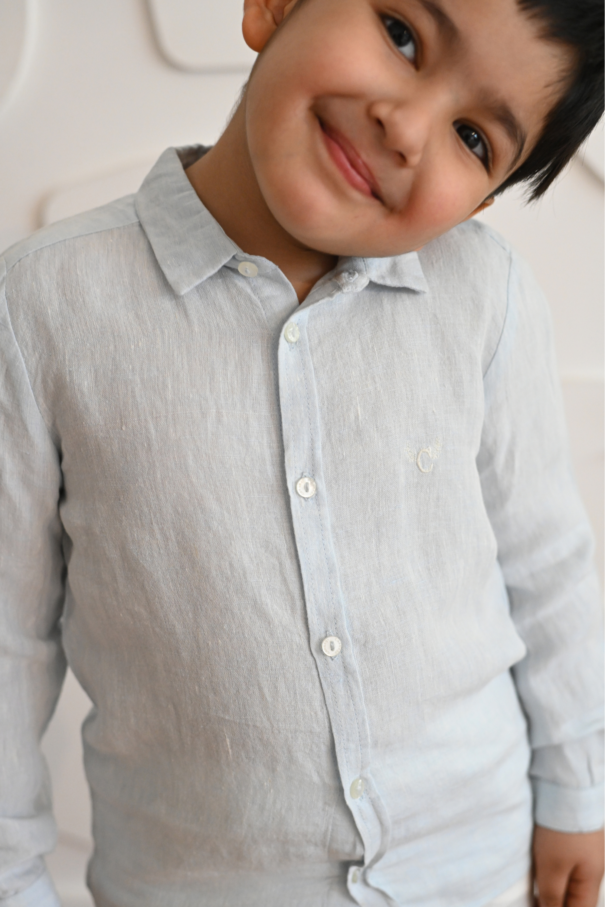 Andre Linen Shirt - Light Blue