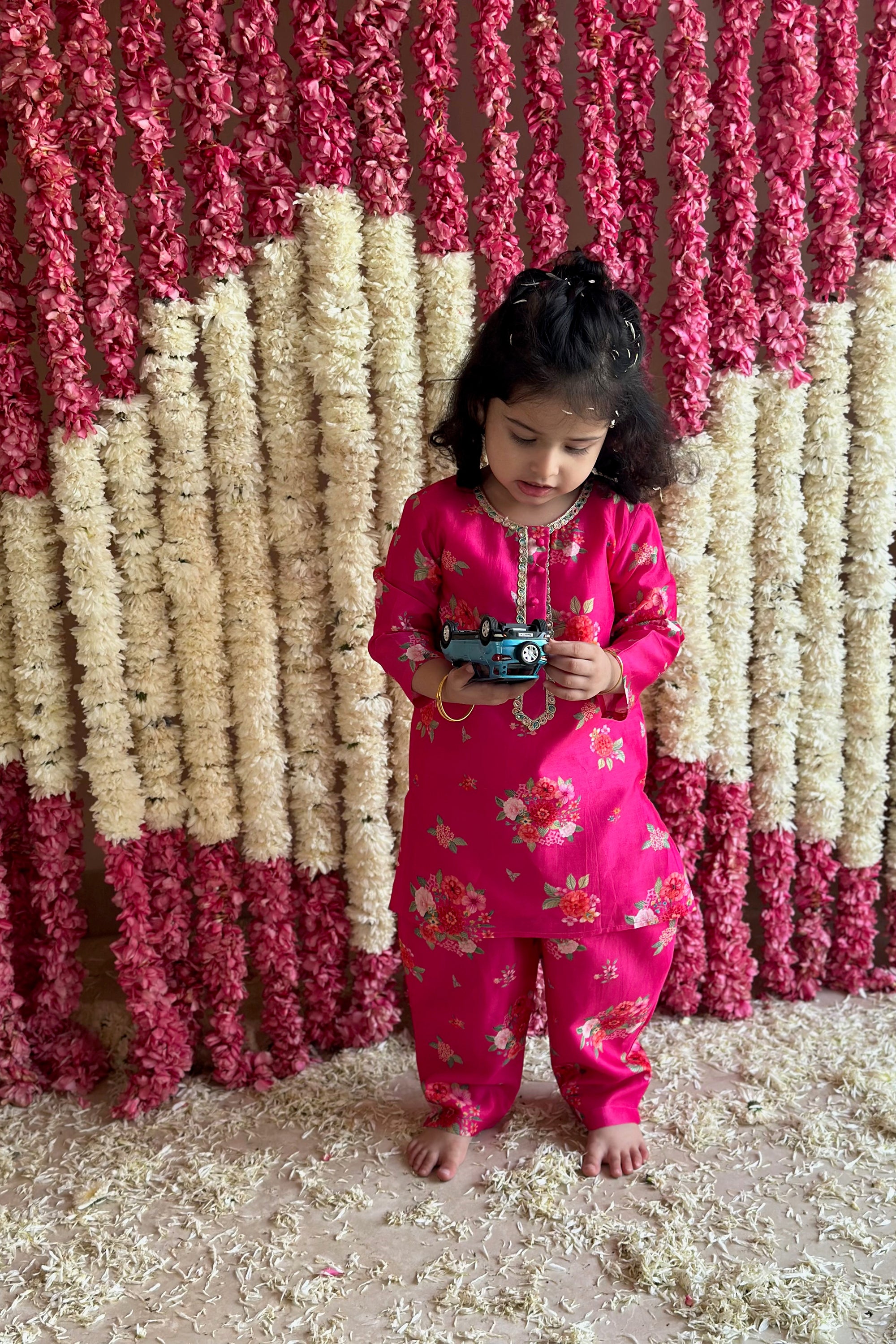 Seher Kurta Salwar Set - Rani Pink Bagh