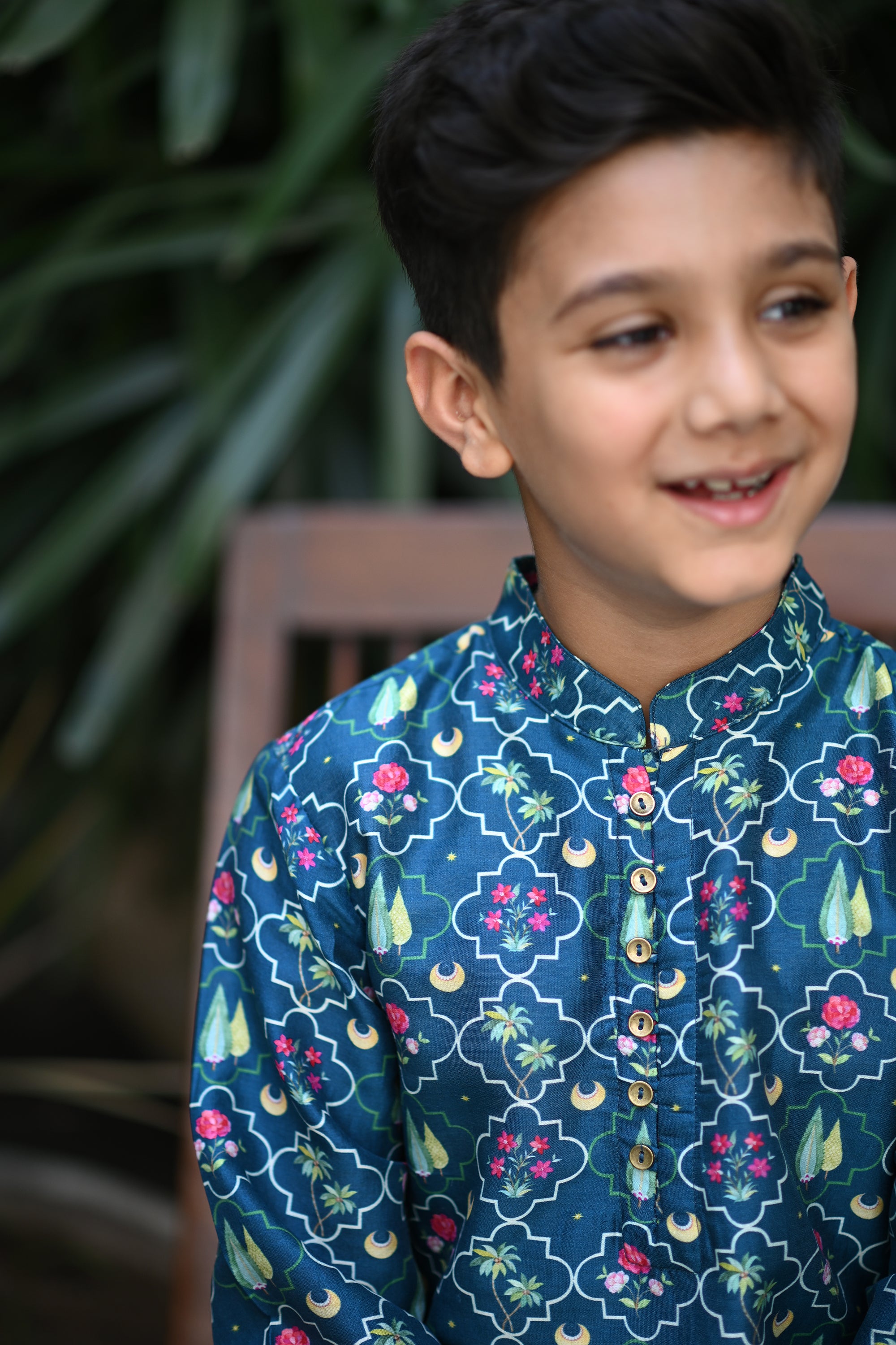 Shamsher Kurta And Pyjama Set - Midnight Periyaar
