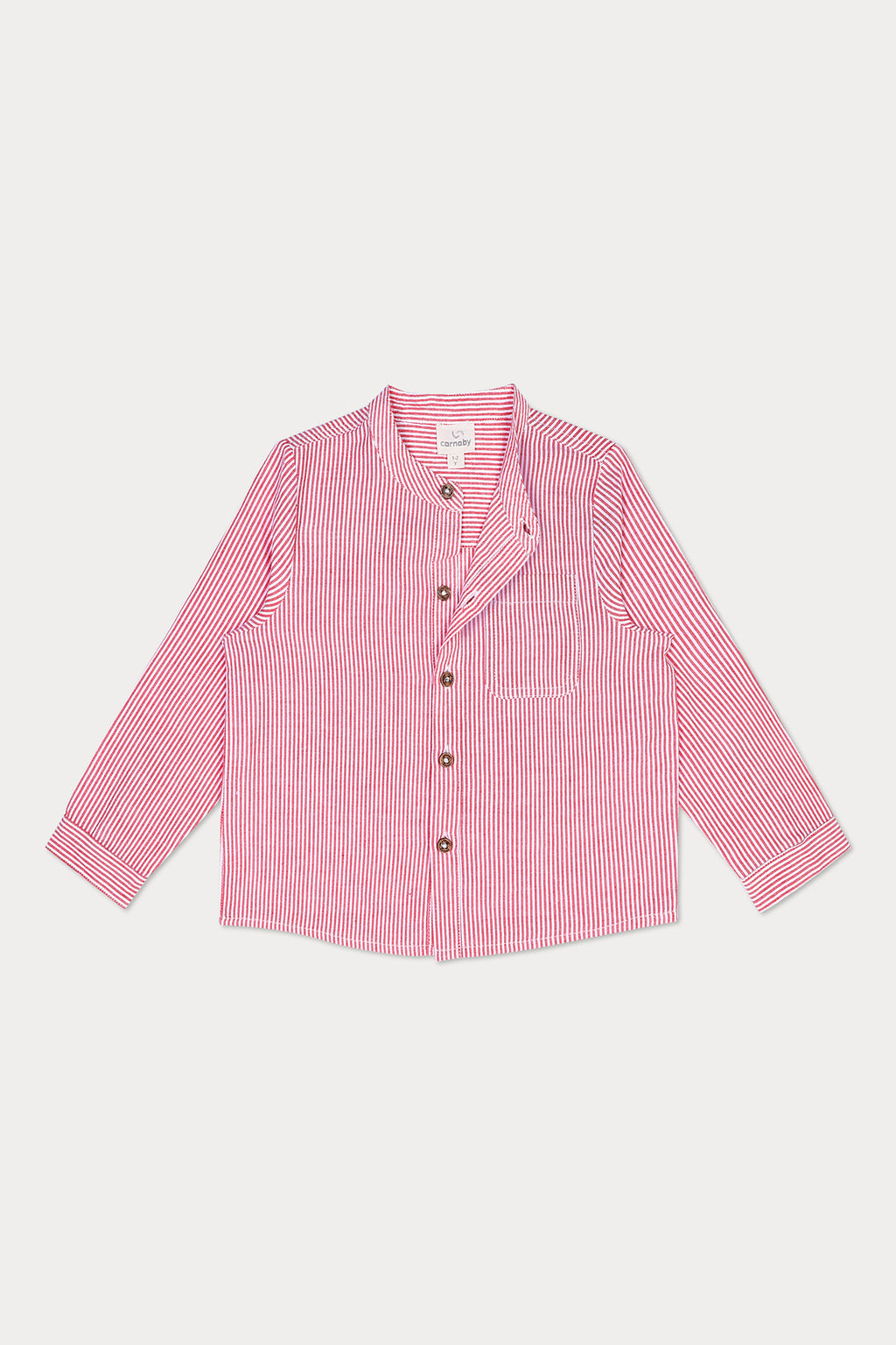 Oscar Linen Shirt- Red Stripe