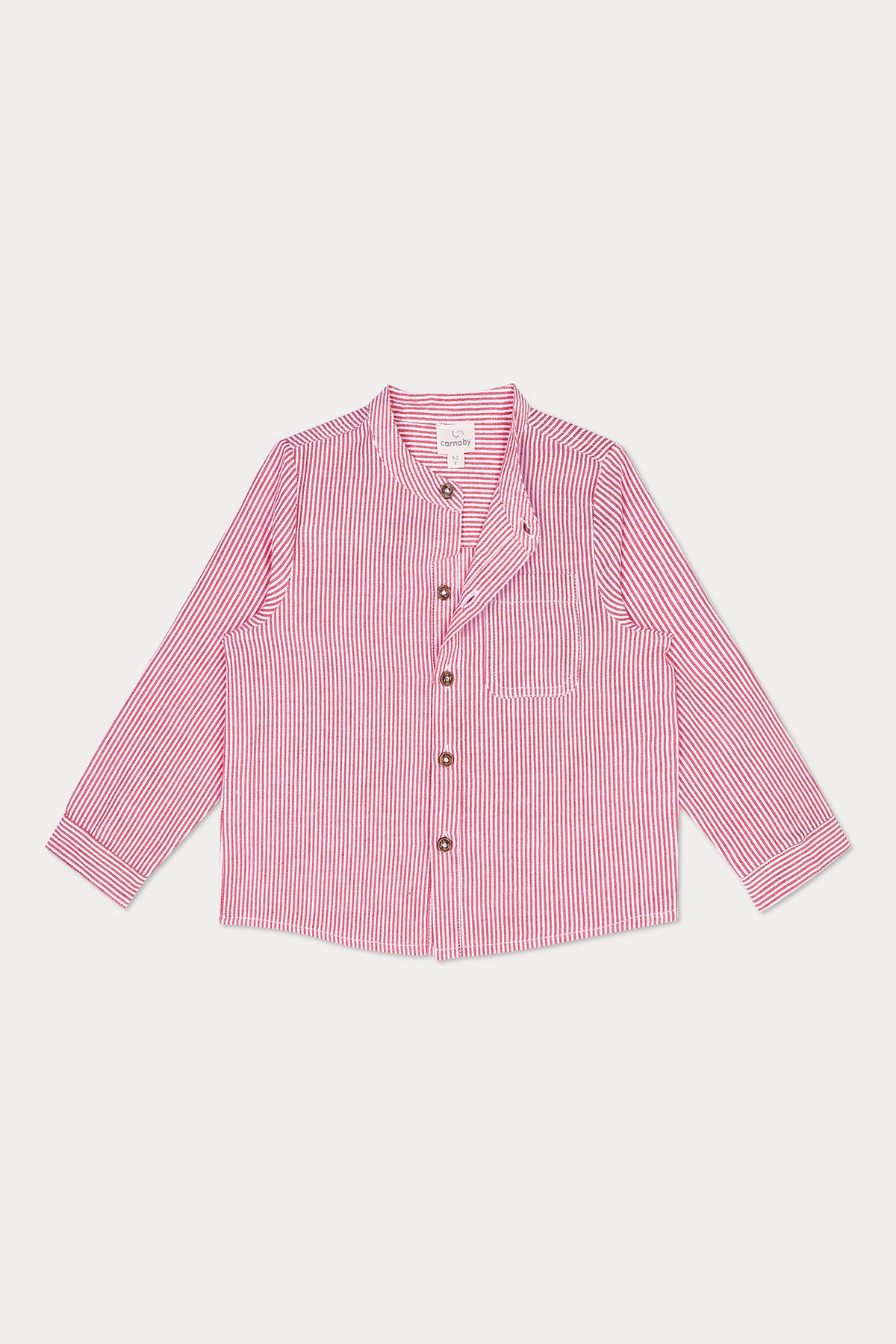 Oscar Linen Shirt- Red Stripe