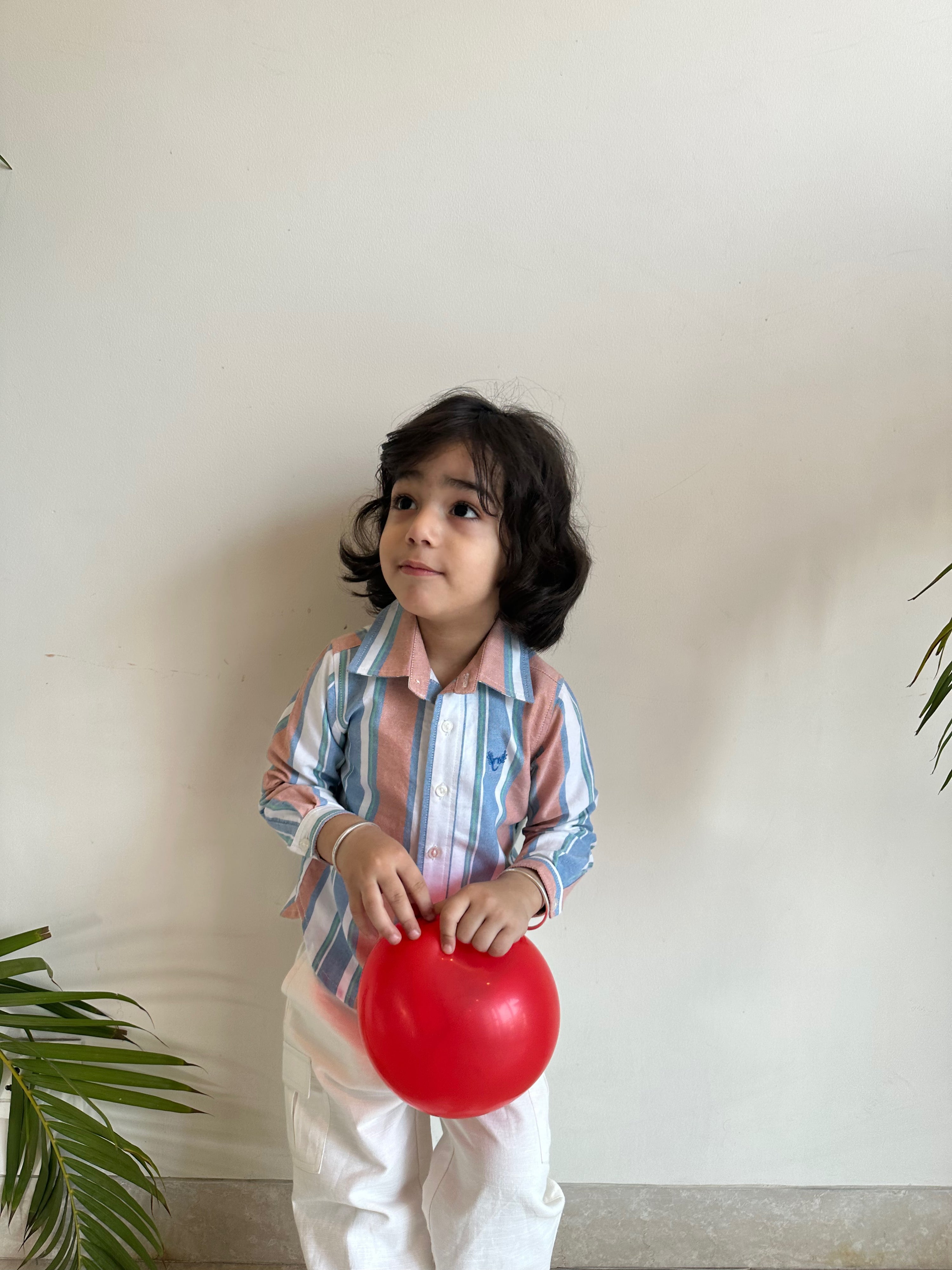 Oscar Shirt - Peach Stripe