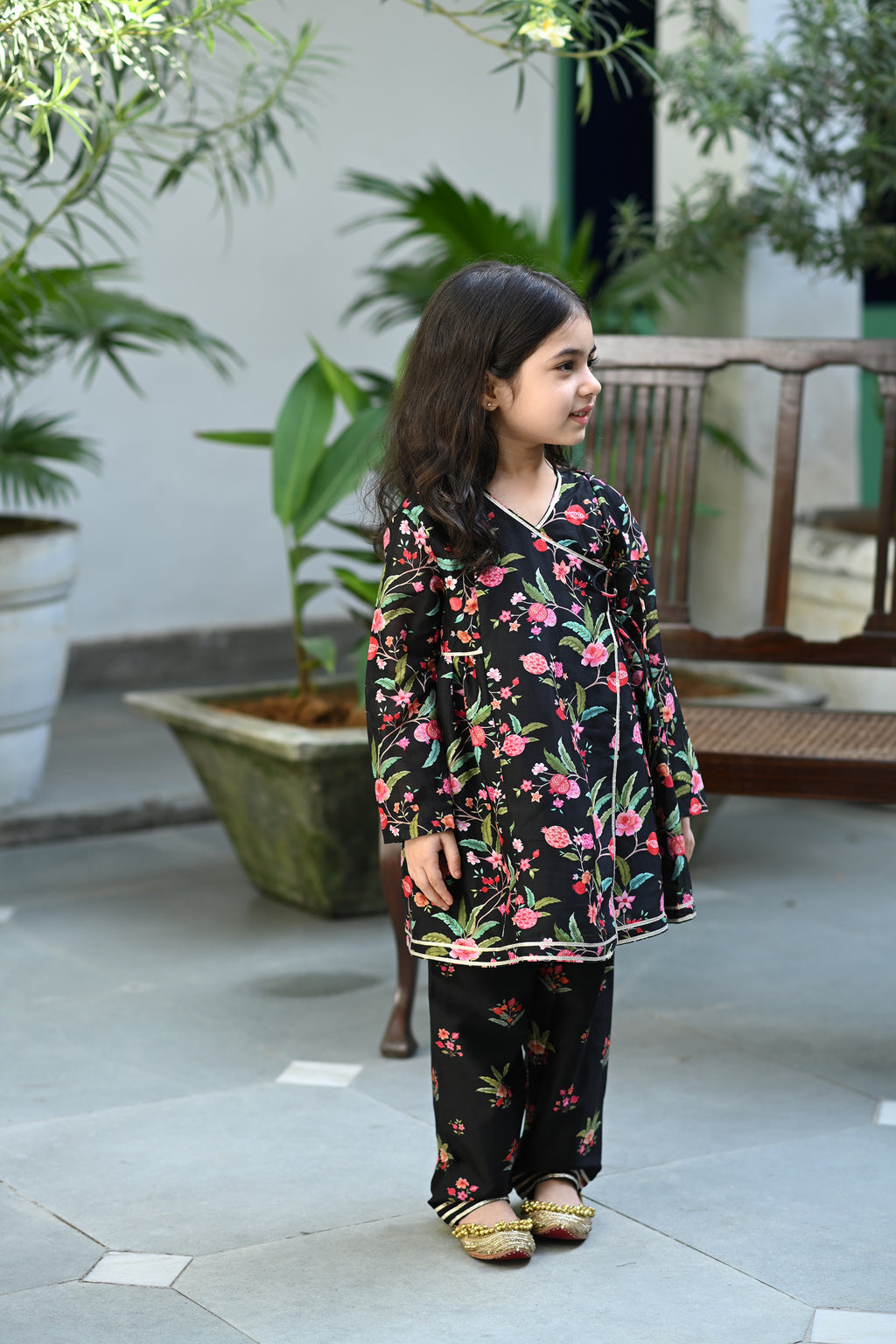 Aviana Angrakha Set - Black Gul Anaar