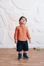 Oscar Linen Shirt- Orange