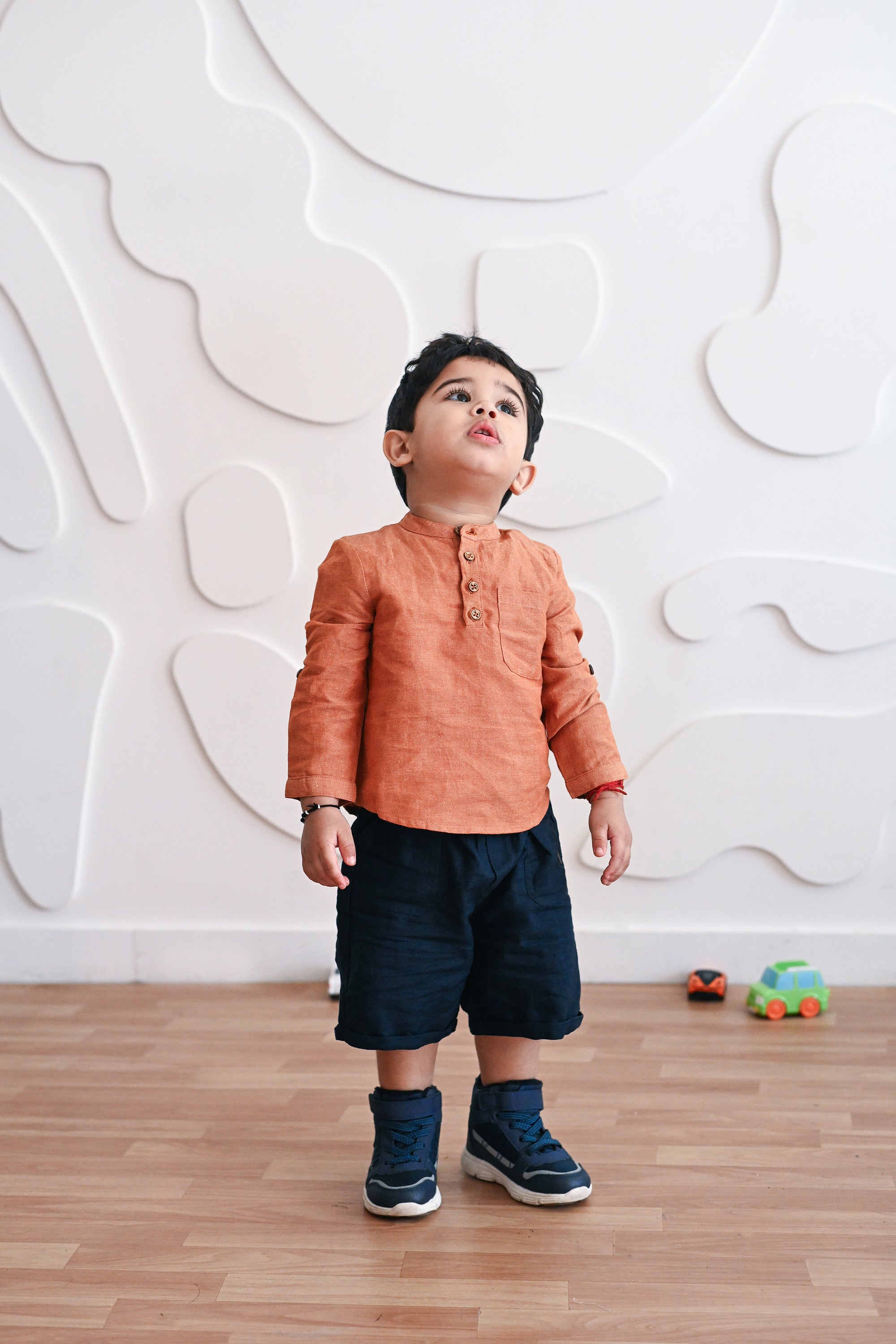 Oscar Linen Shirt- Orange
