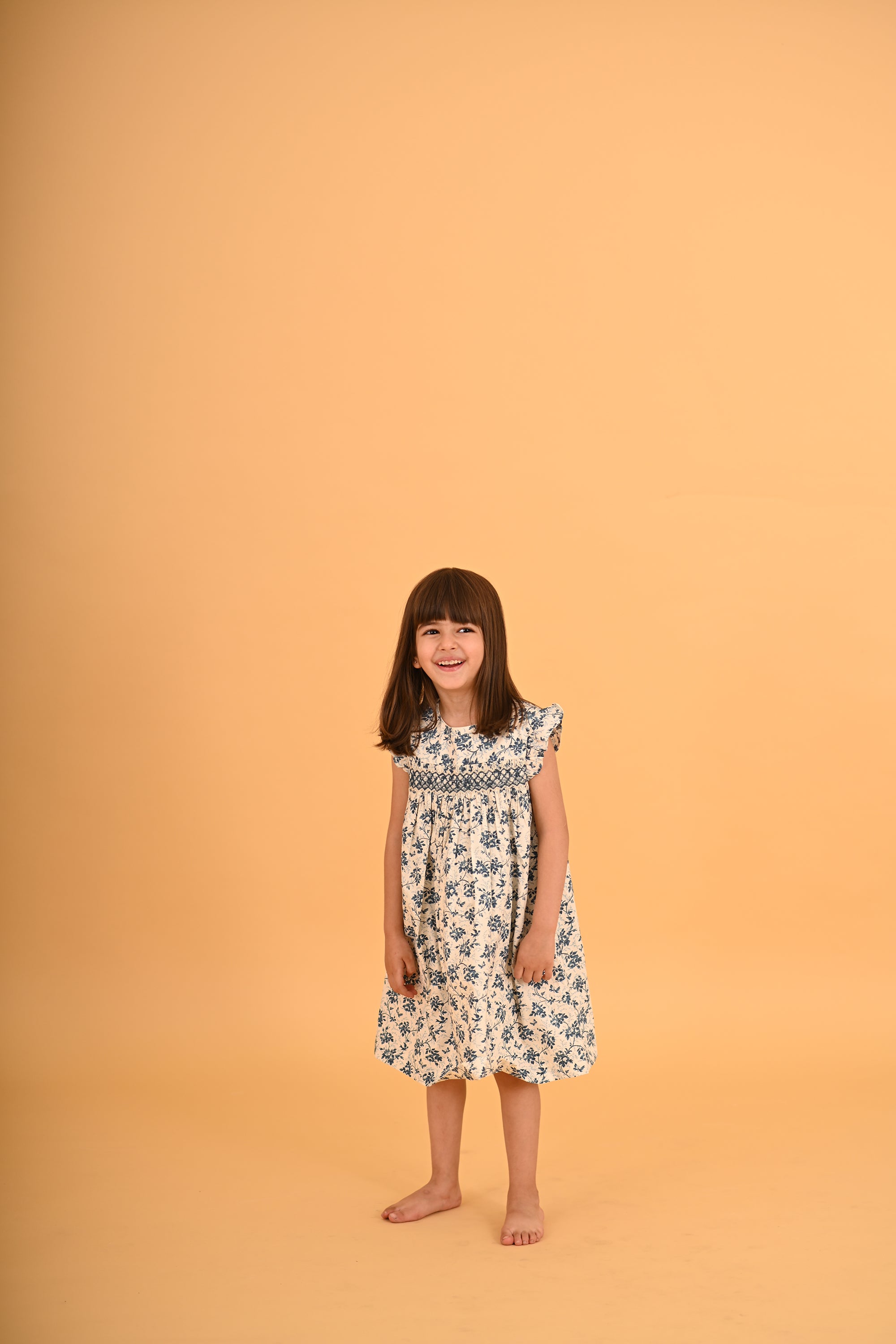 Sienna Handsmocked Dress - Vintage Floral