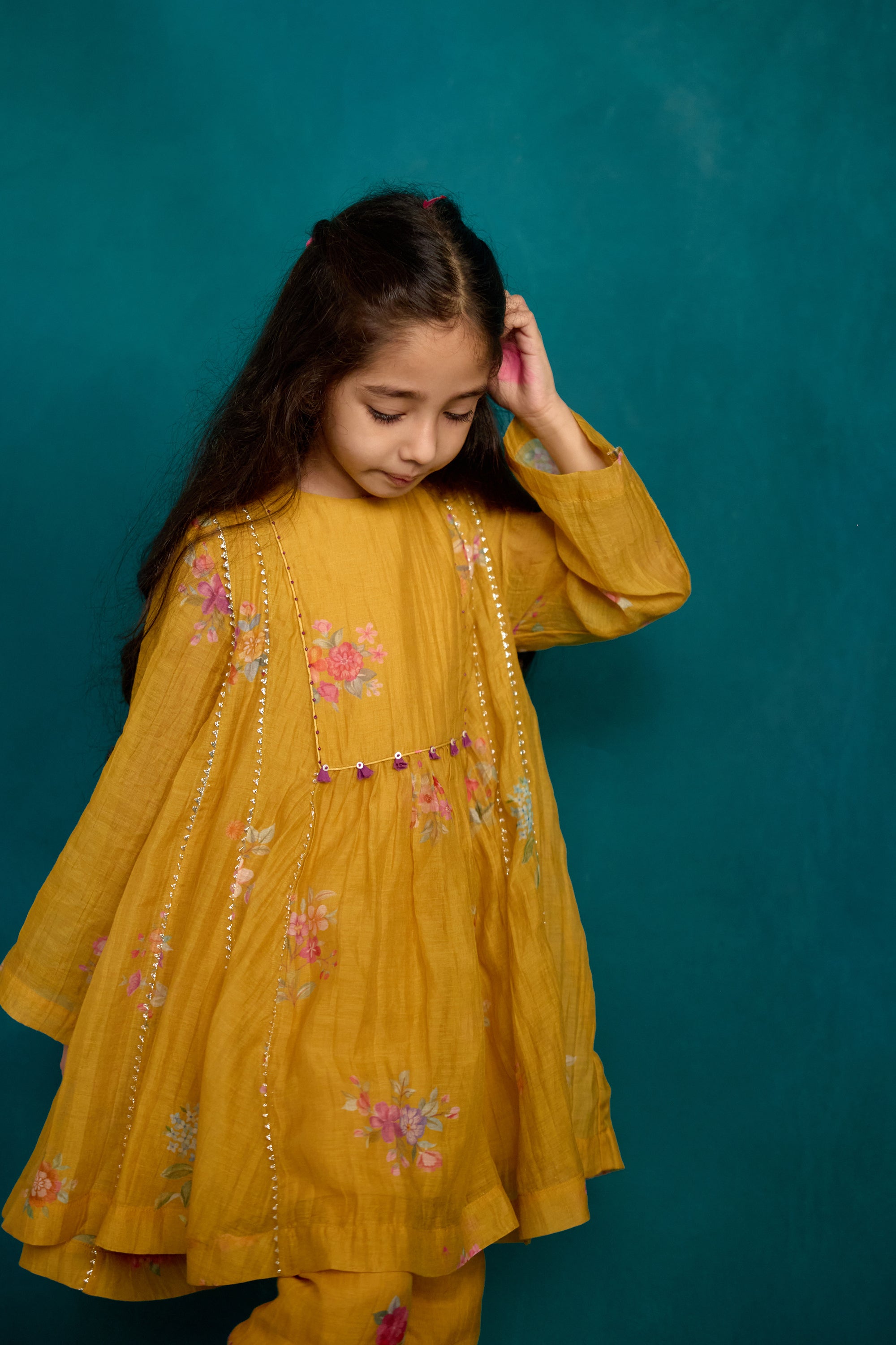 Neembu Chitthi Flared Kurta Set