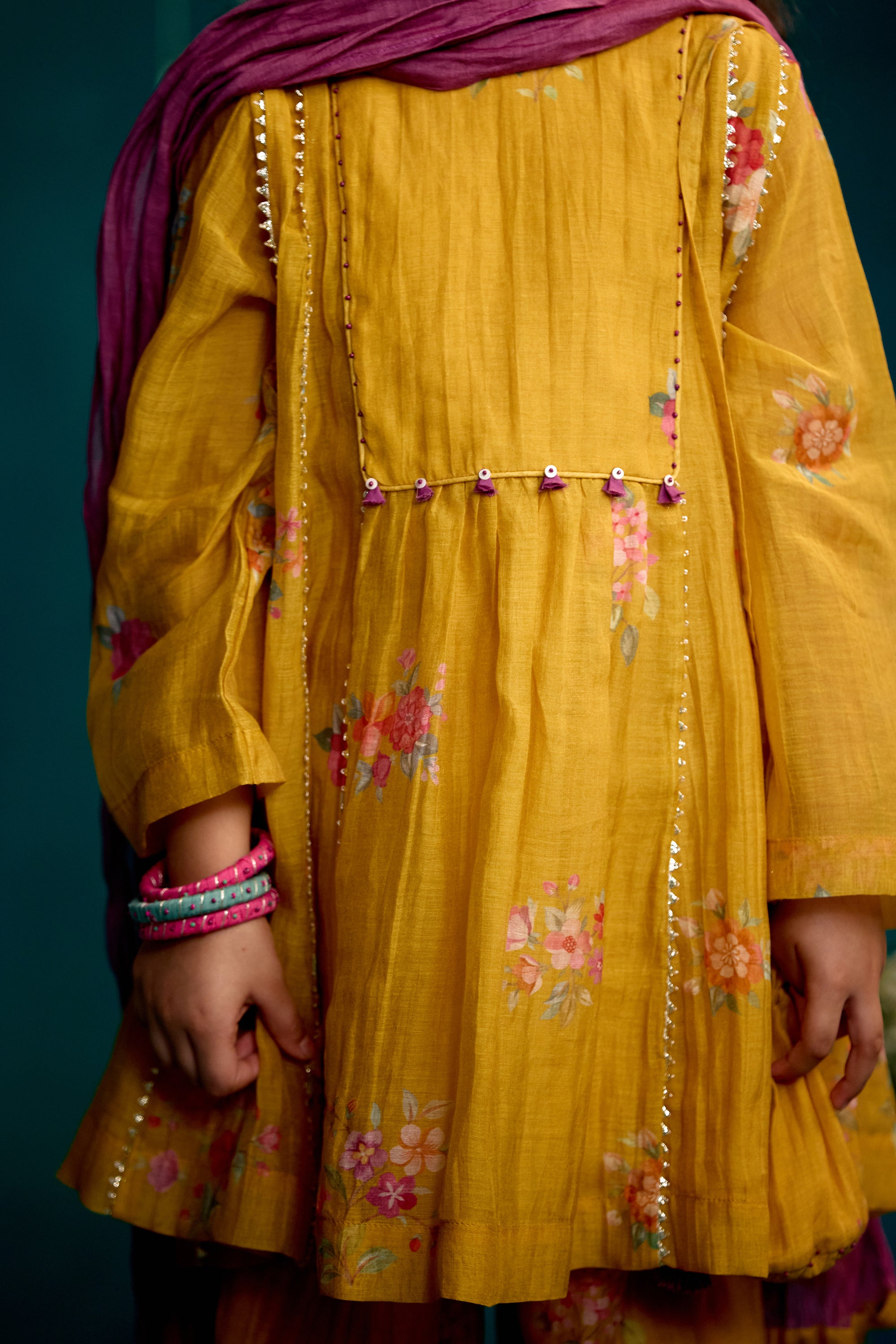 Neembu Chitthi Flared Kurta Set