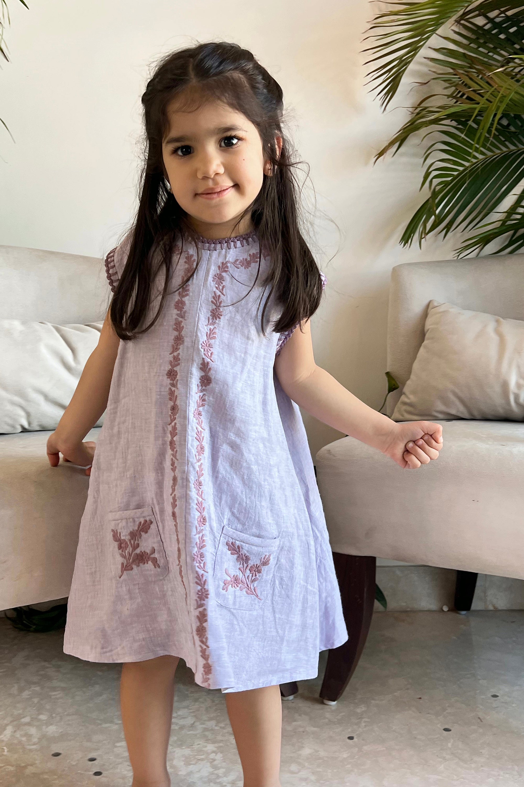Sofie Linen Dress - Lilac