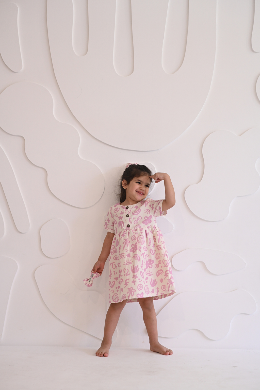 Harbor Dress - Pink Seaside Doodles