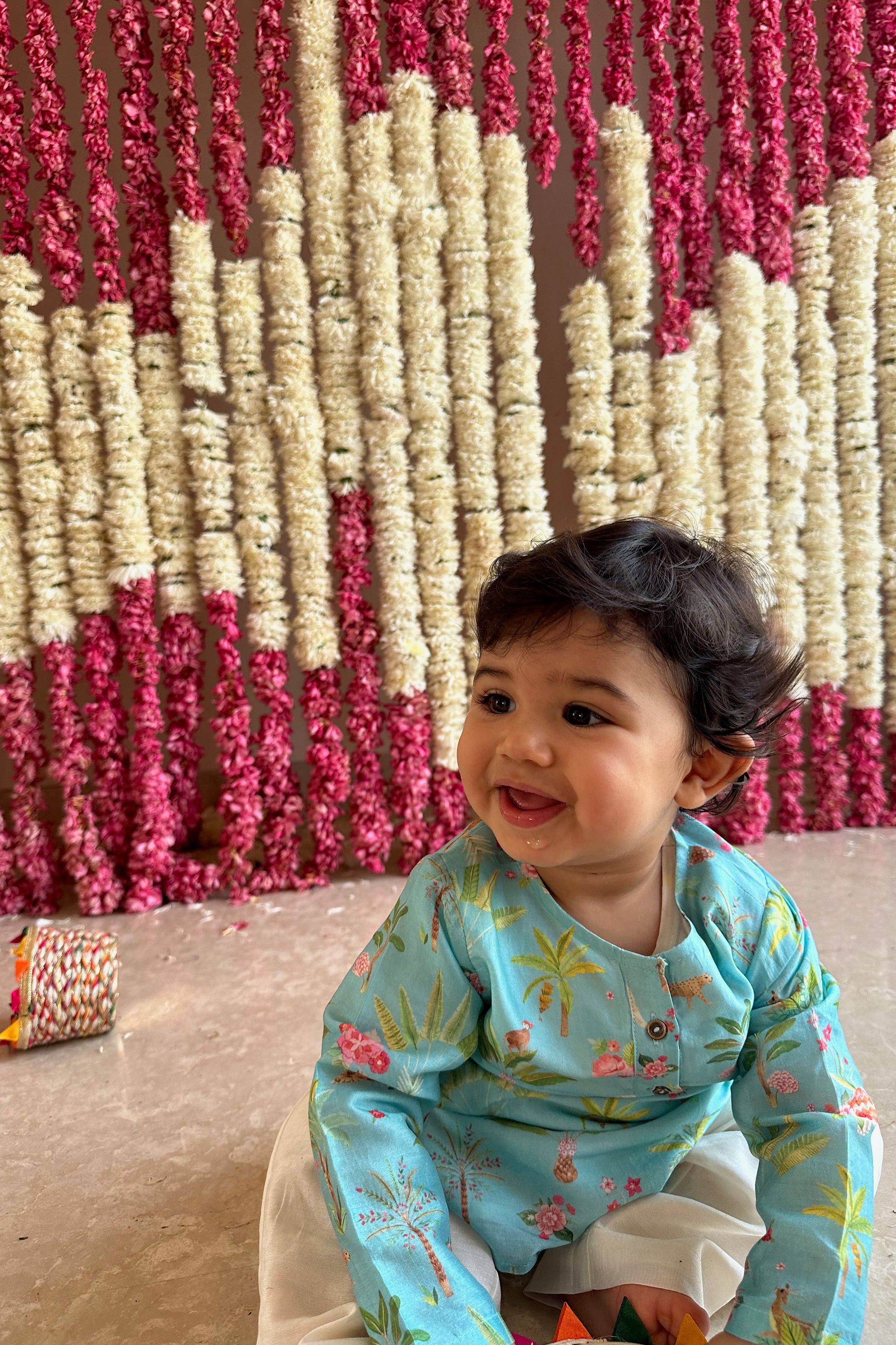 Miraan Kurta and Pyjama Set - Sky Blue Sher Bagh