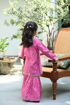 Vera Gharara Set-Pink Bandhini