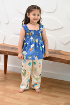 Calypso Set - Santorini Blue and Pebble Cream