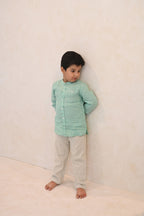 Leo Linen Shirt  - Aquamarine