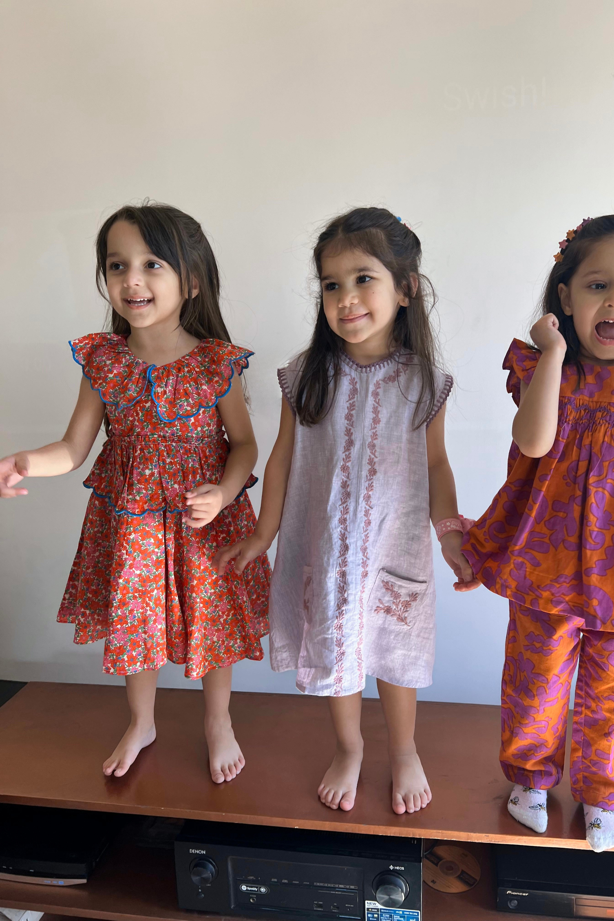 Faye Dress - Red Ditsy Floral