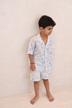 Hugo Set - Light Blue Seaside Doodles