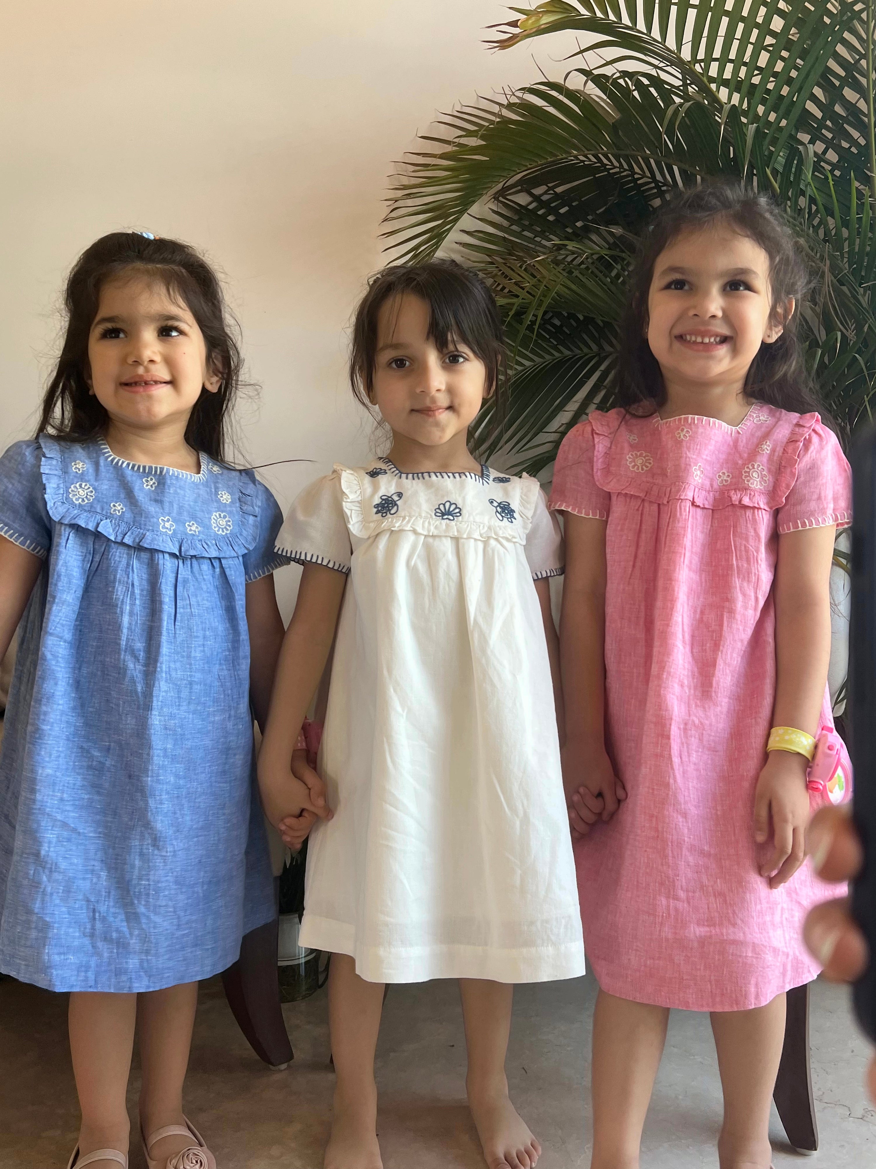 Lyla Dress- Azure Blue Linen