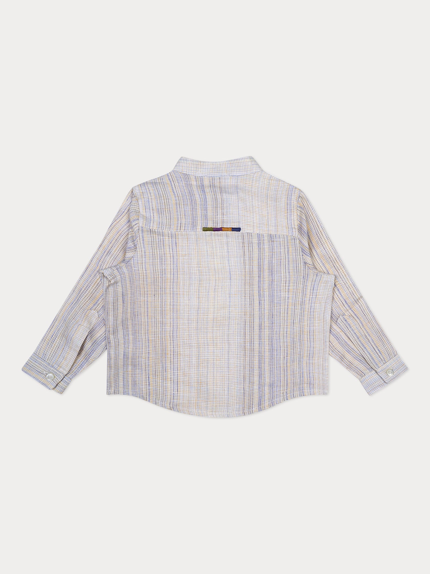 Theo Linen Shirt- Yellow And Blue Stripe