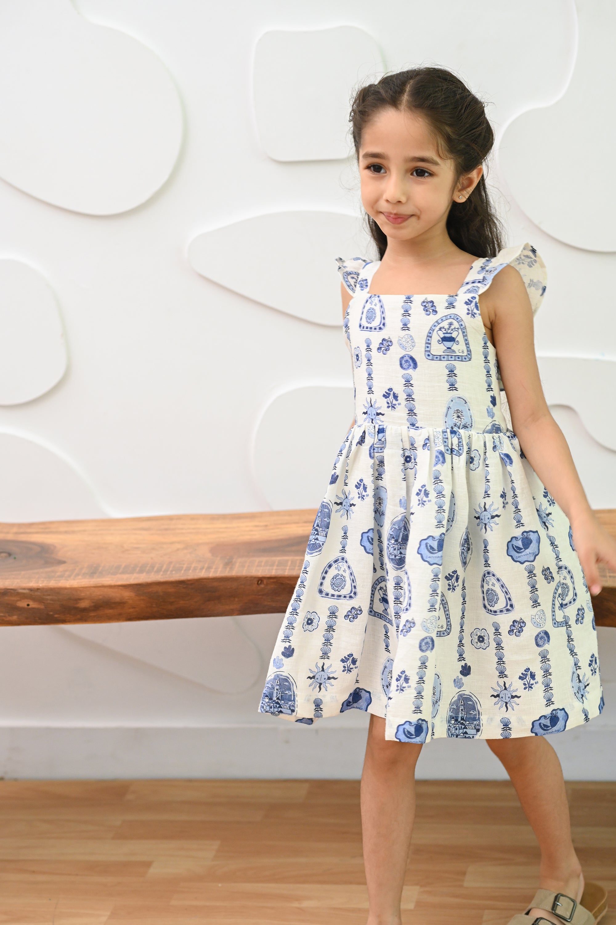 Sofi Dress- Mykonos Mosaic Blue
