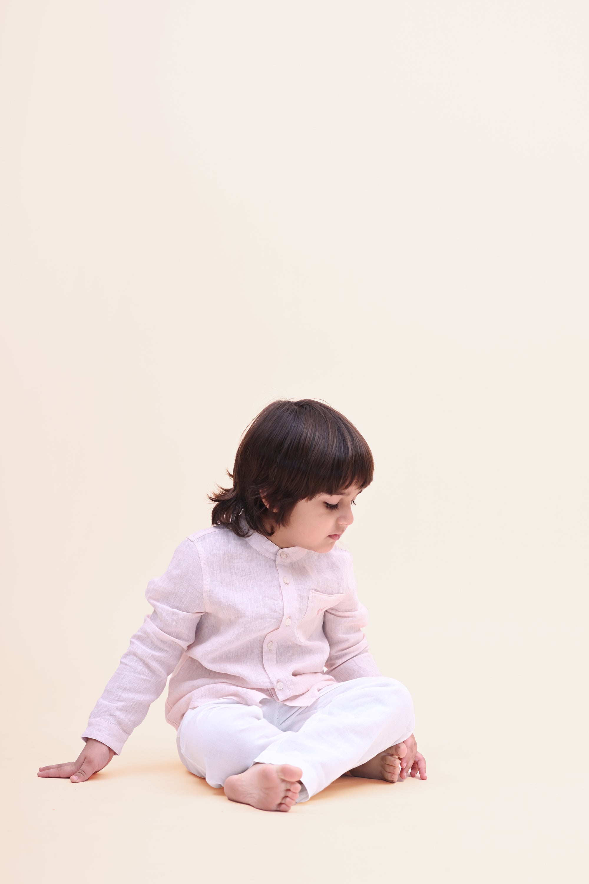 Steve Linen Shirt- Salmon Pink