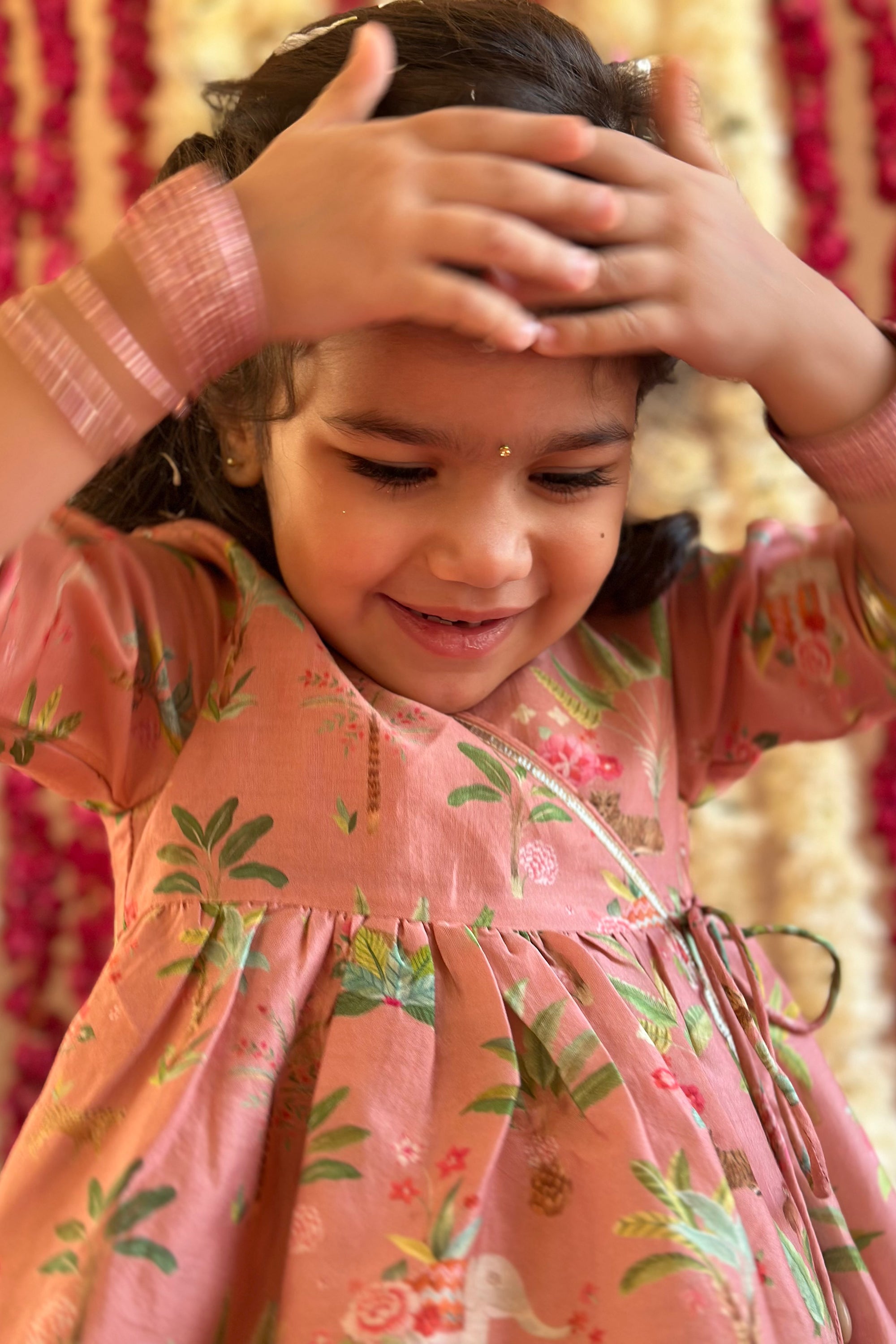 Veda Angrakha Set - Powder Pink Sher Bagh