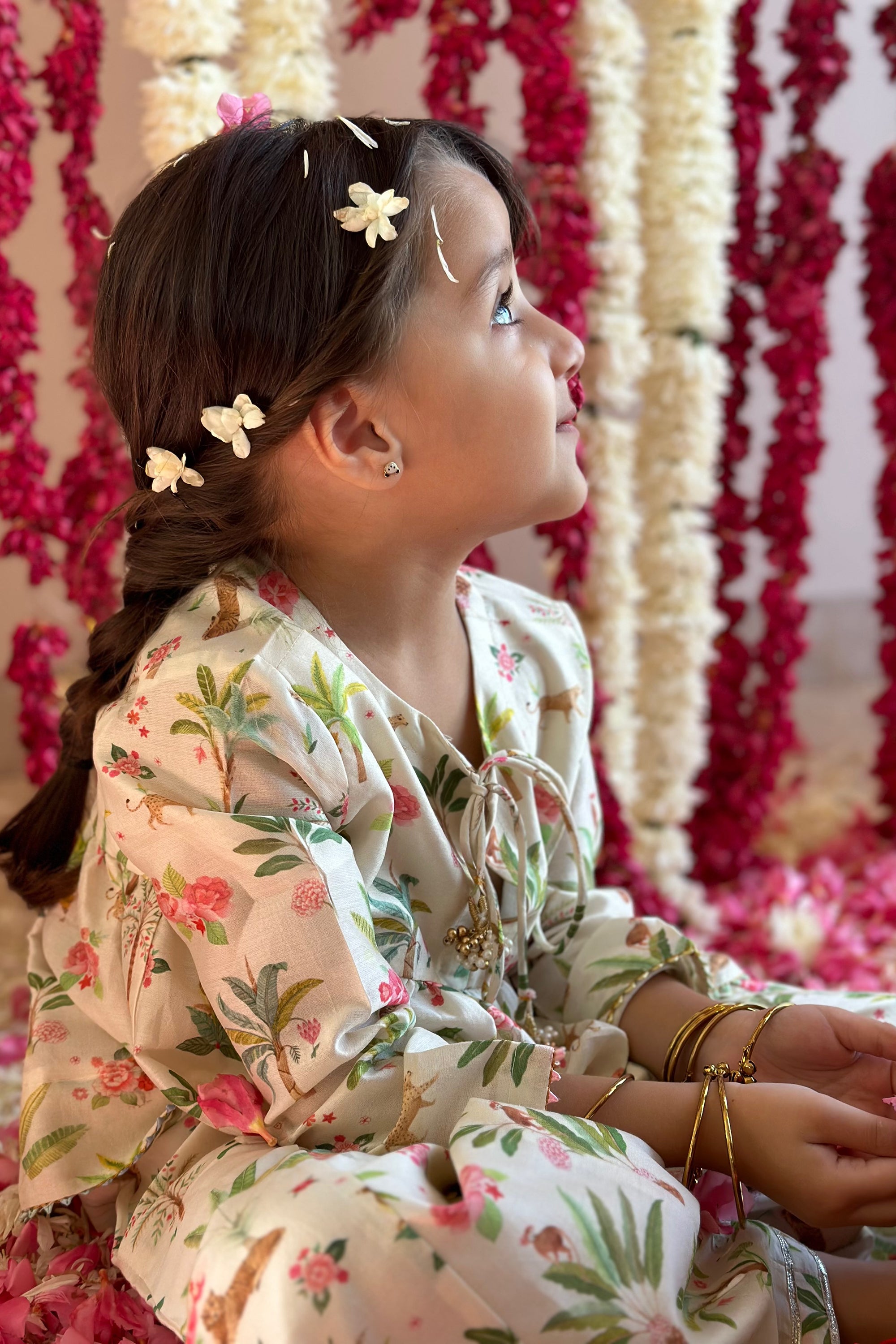 Bahaar Sharara Set - Pearl White Sher Bagh