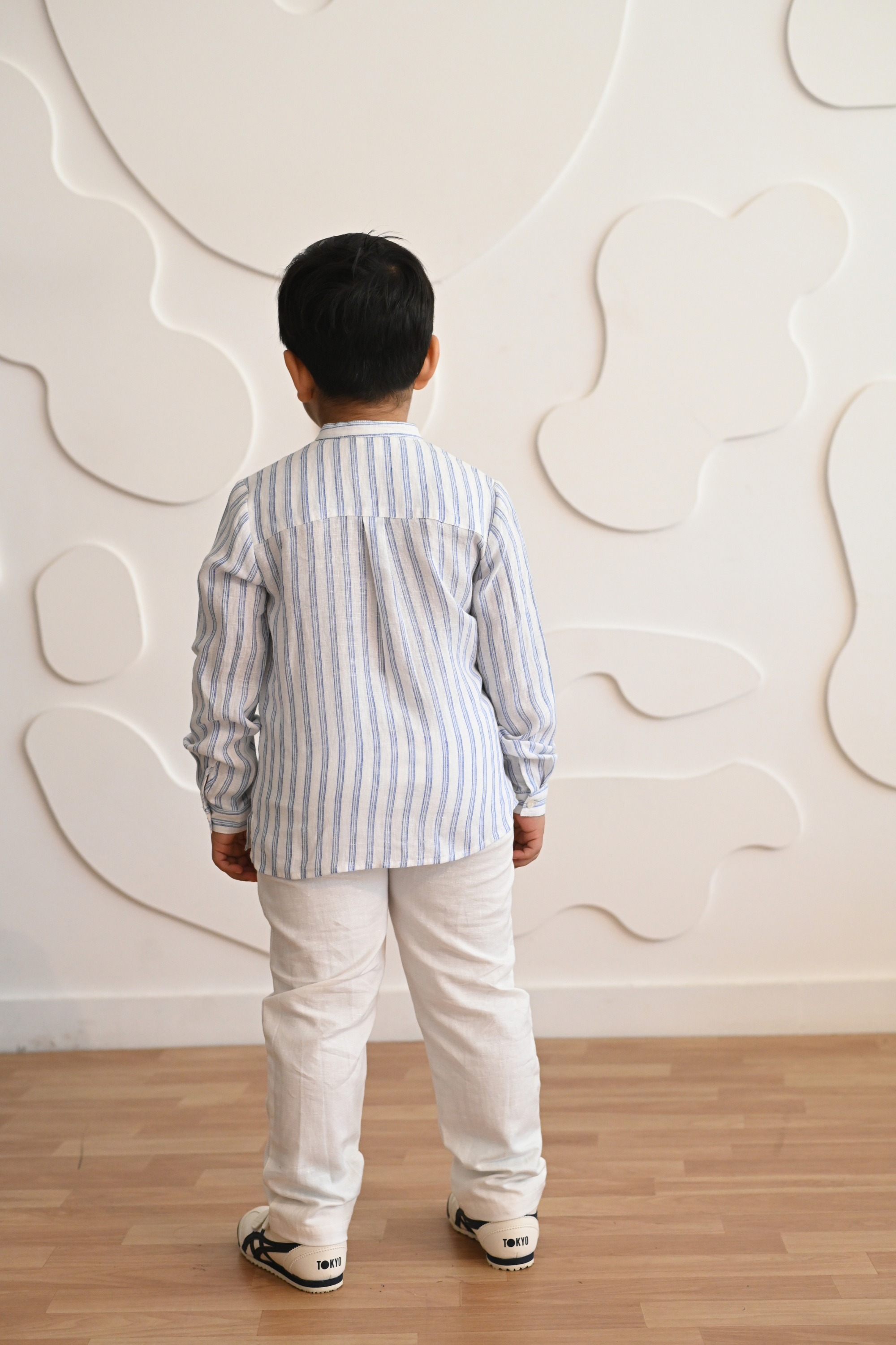 Leo Linen Shirt- Tricot Stripe