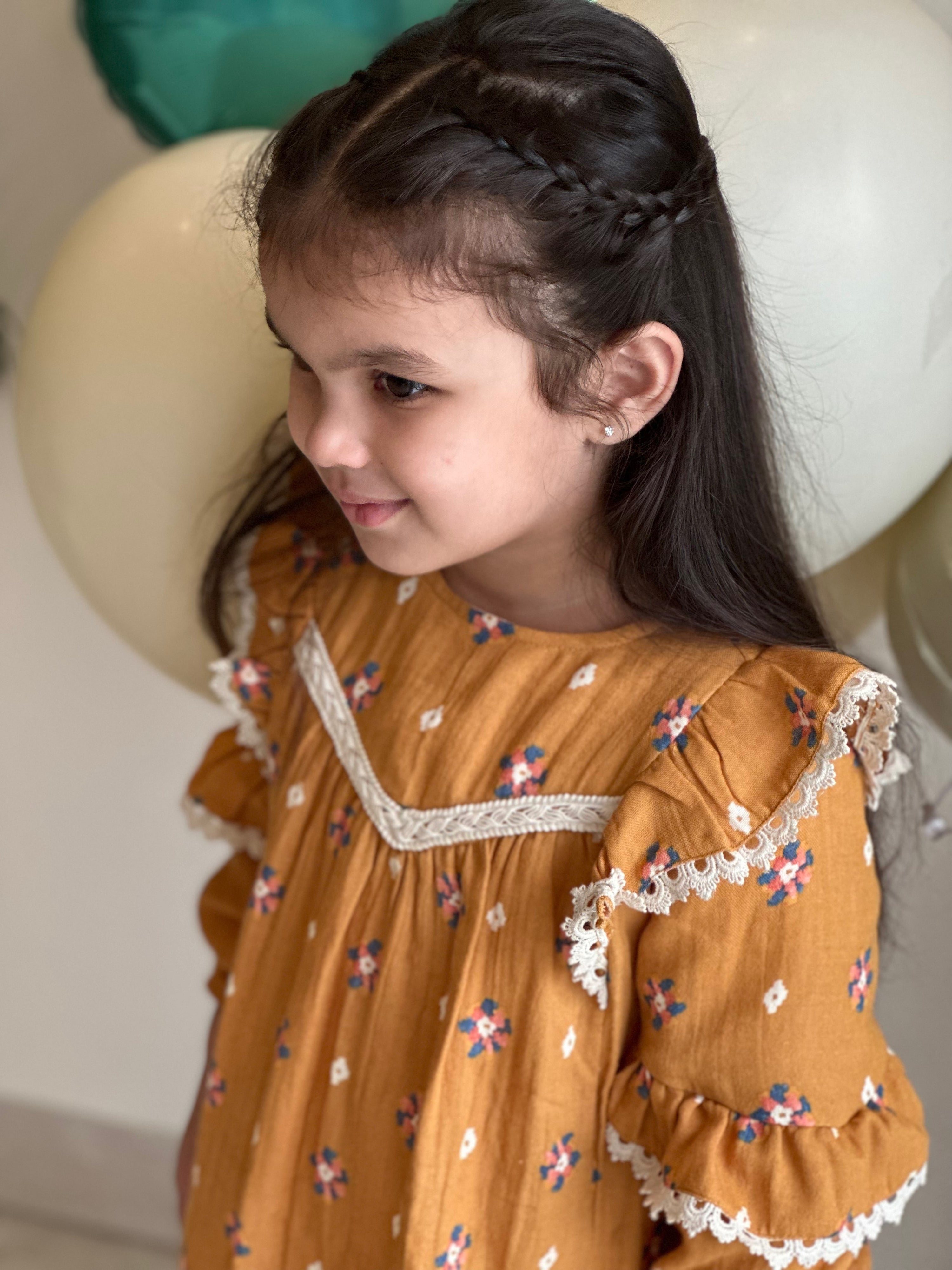 Mustard Floral Blouse