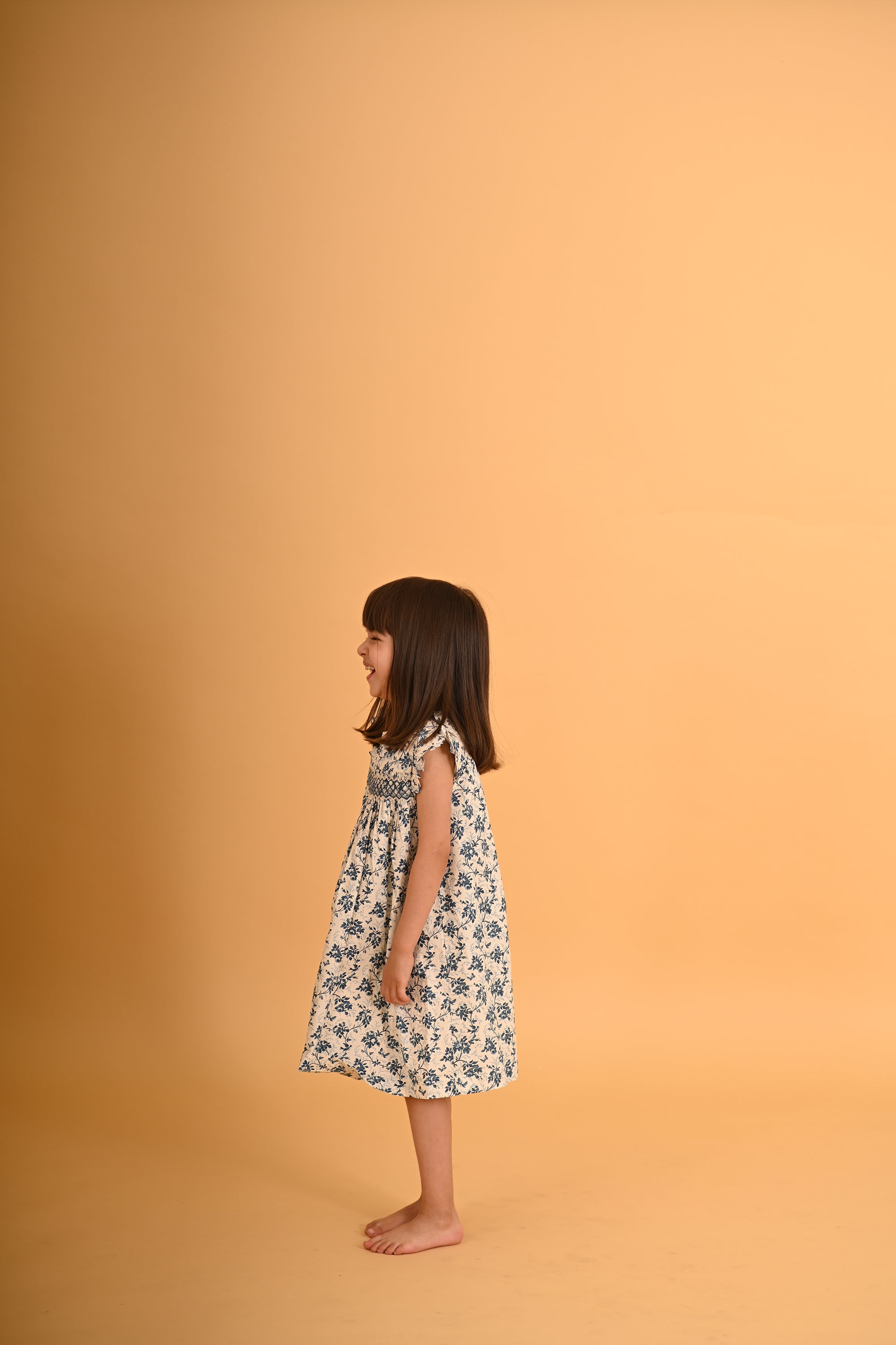 Sienna Handsmocked Dress - Vintage Floral