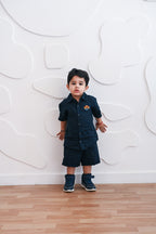Navy Linen Set