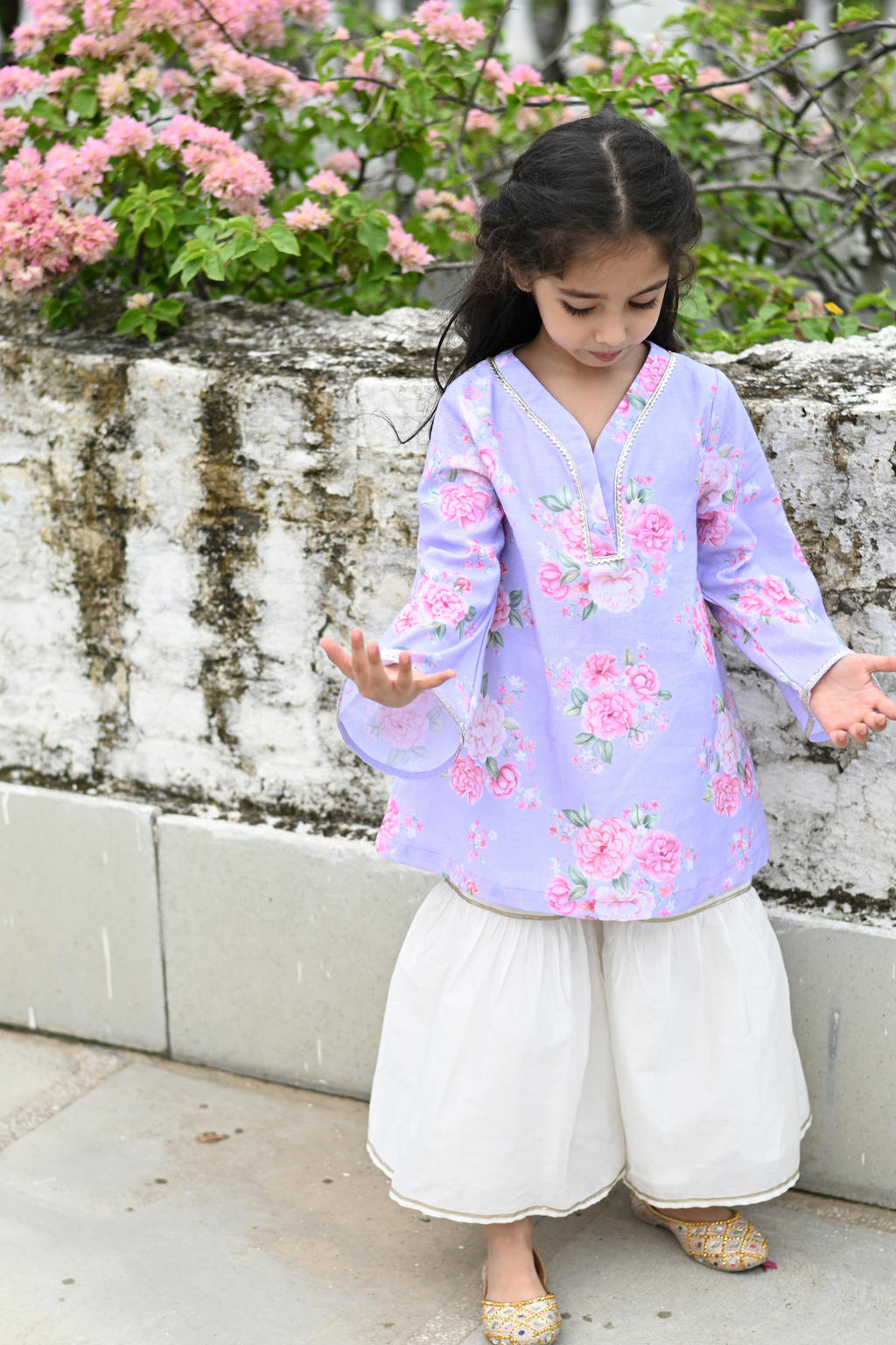 Trisha Set - Lilac Phool Angan