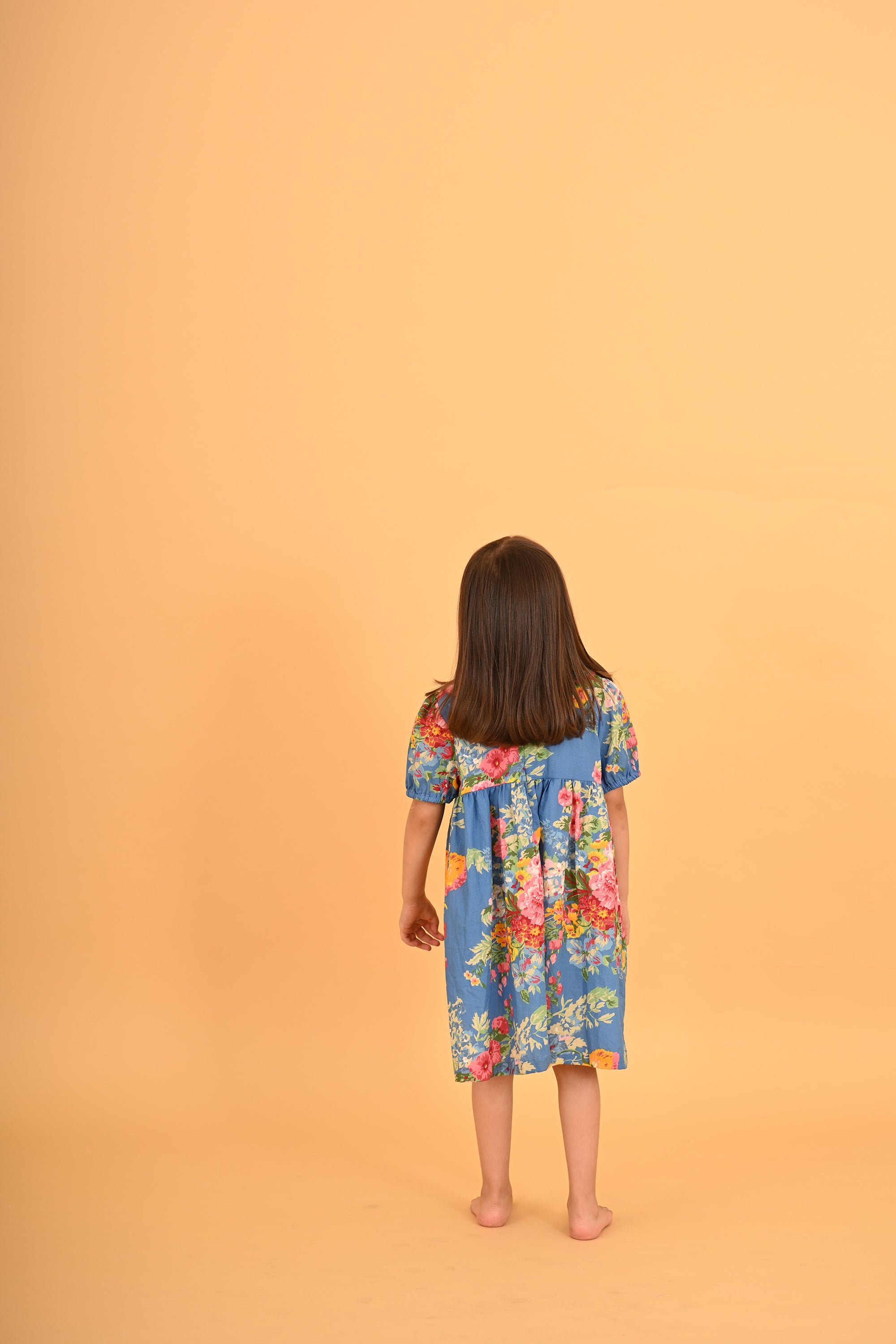 Hannah Willow Dress - Blue floral