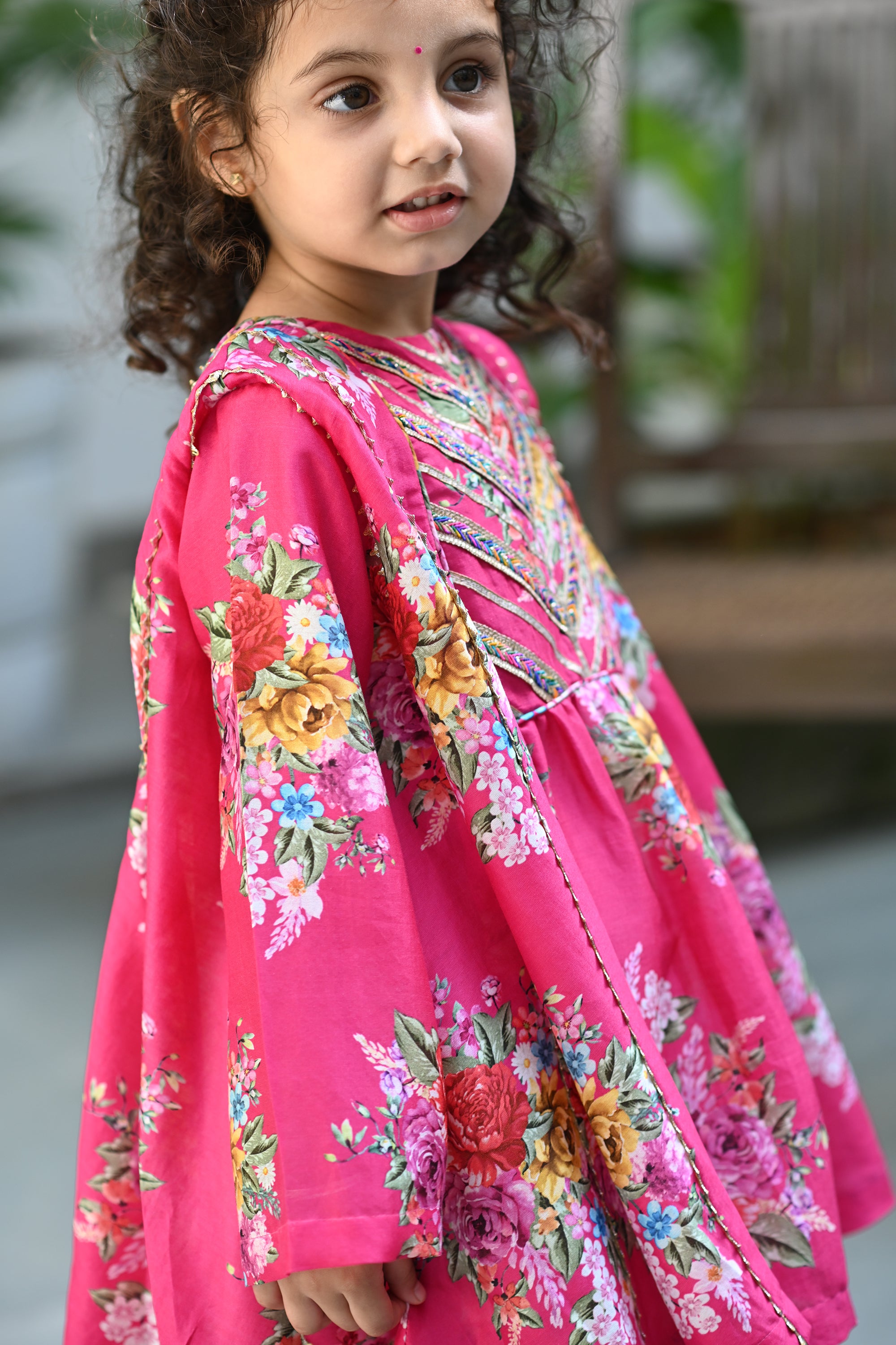 Samaira Set - Pink Phool Angan