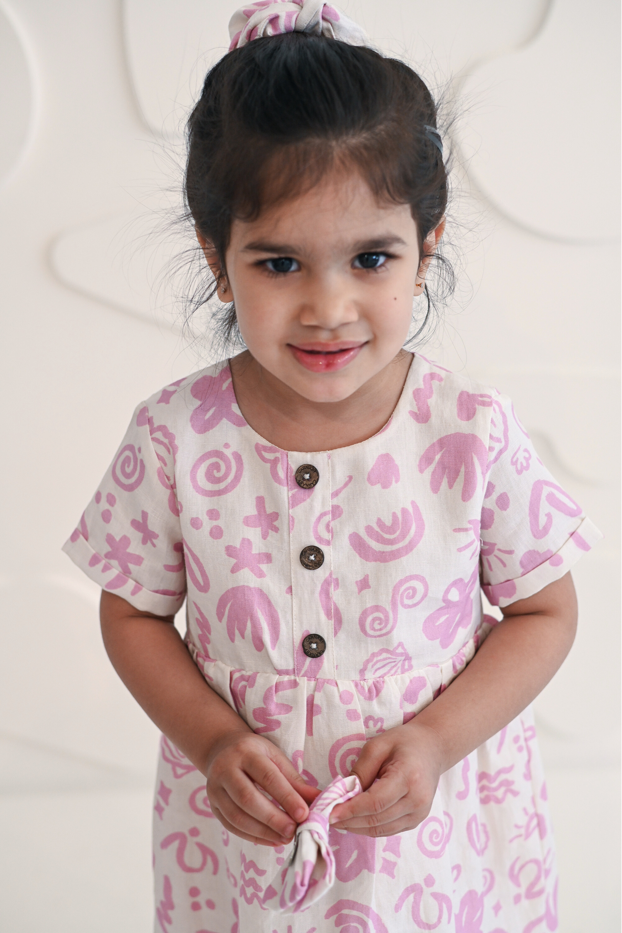 Harbor Dress - Pink Seaside Doodles