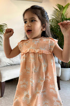 Florence Jacquard Dress - Tangerine