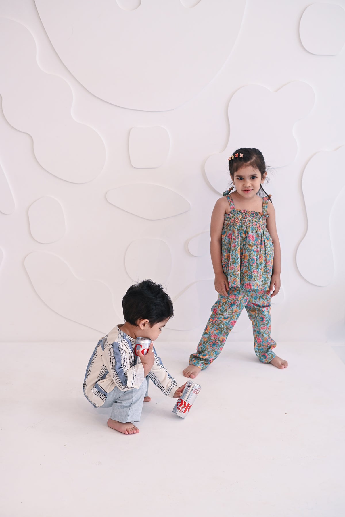 Sophie Handsmocked Set - Tropic Fronds