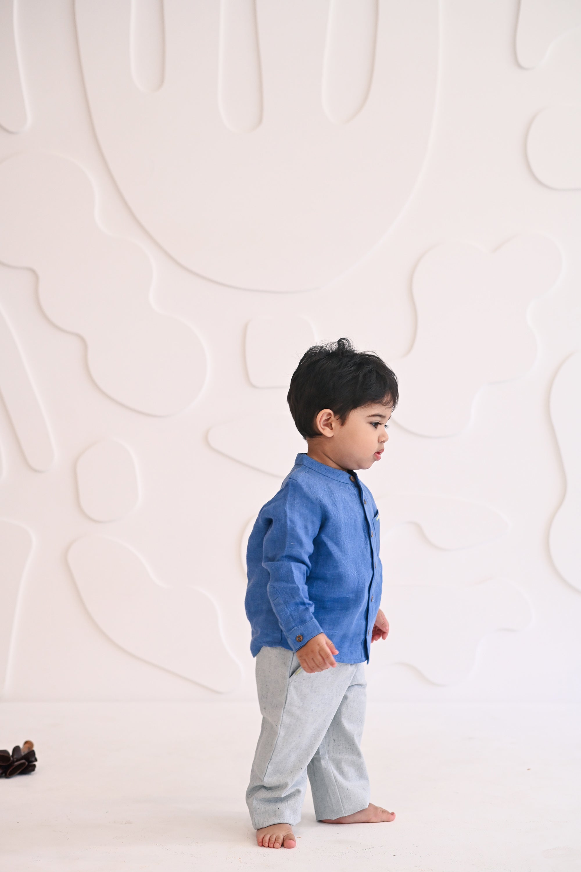 Smith Linen Shirt- Blue